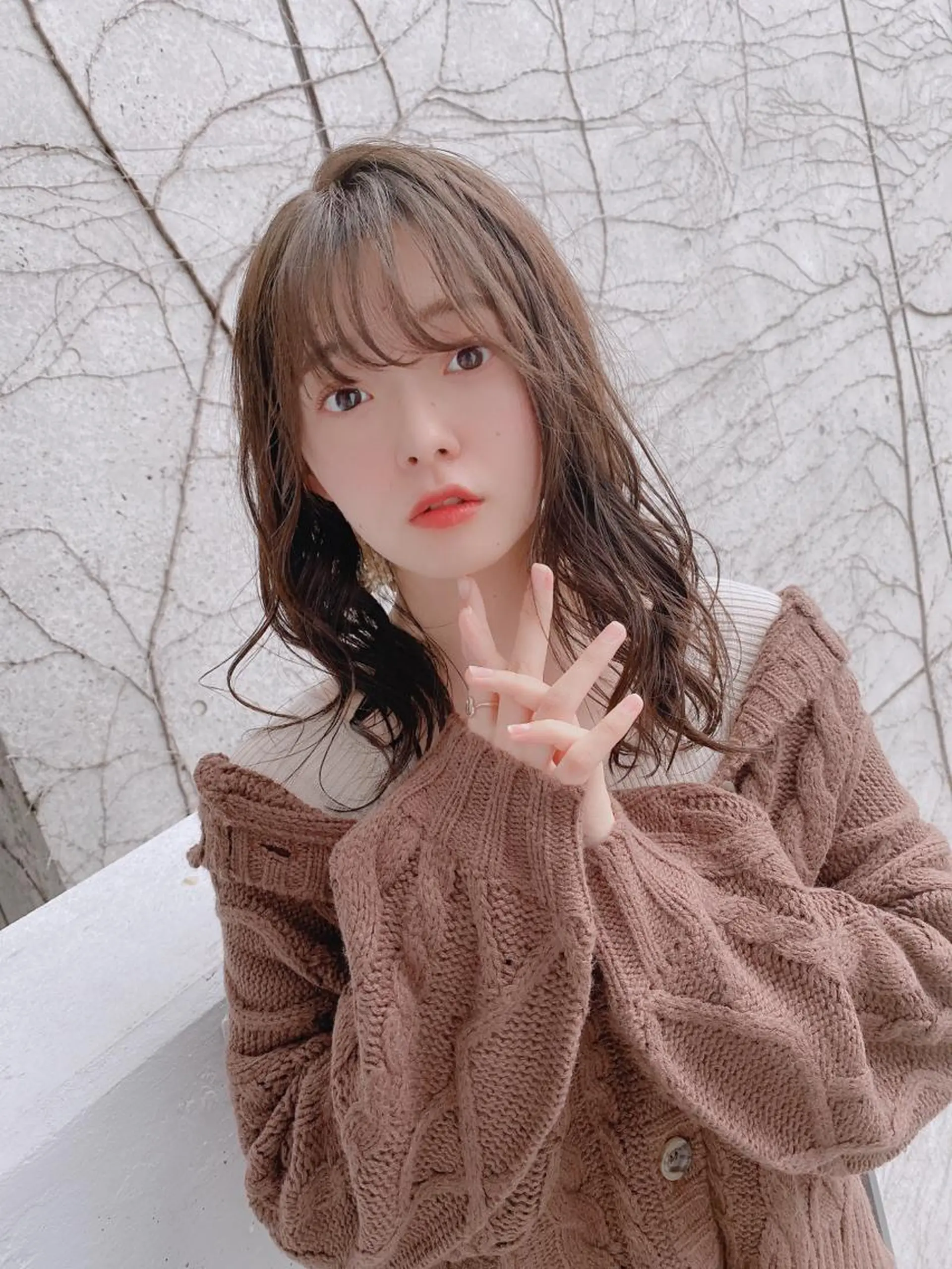 ミディアム カラー ミディアムパーマ グレージュ ハイライトカラー ネイビーカラー 外国人風カラー 髪質改善/レイヤー ストウシンゴのヘアスタイル