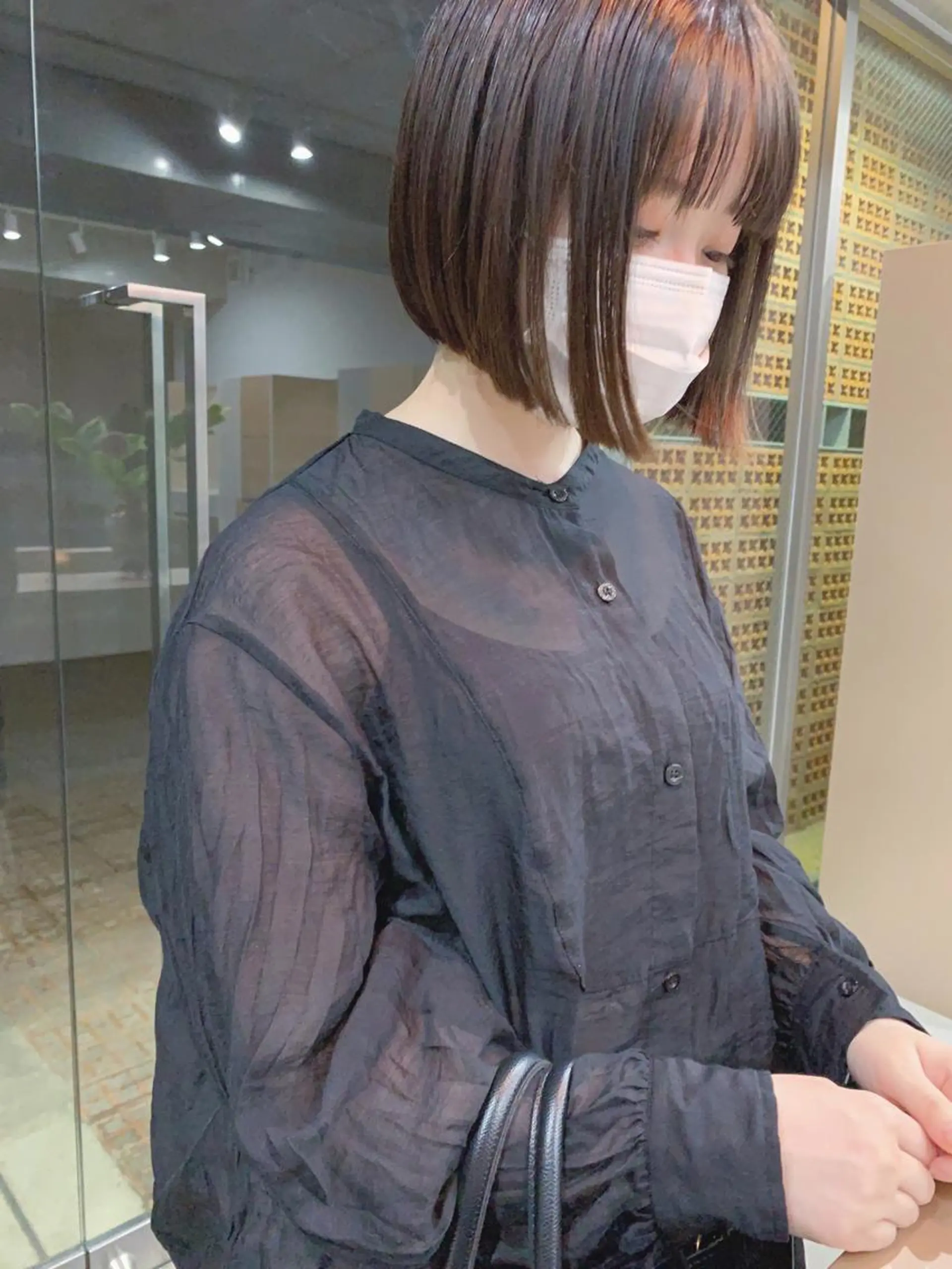 ショート カラー ボブパーマコテ巻き風 パーマNo1深江秀平のヘアスタイル