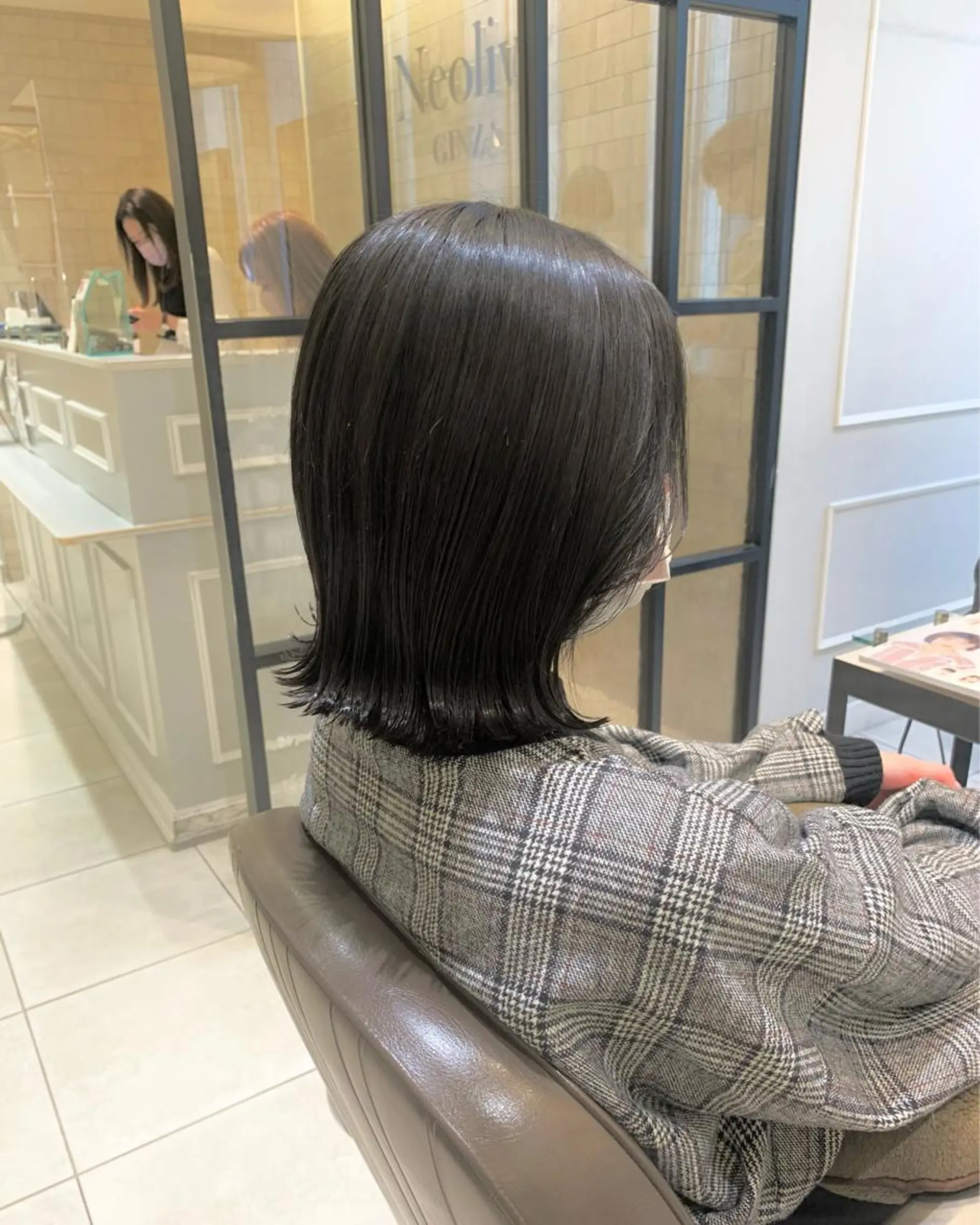 ミディアム カット ヘアカラー 縮毛矯正 トリートメント SALOWIN 銀座一丁目店所属・髪質改善/縮毛矯正 🎀小林 唯 🎀のヘアスタイル