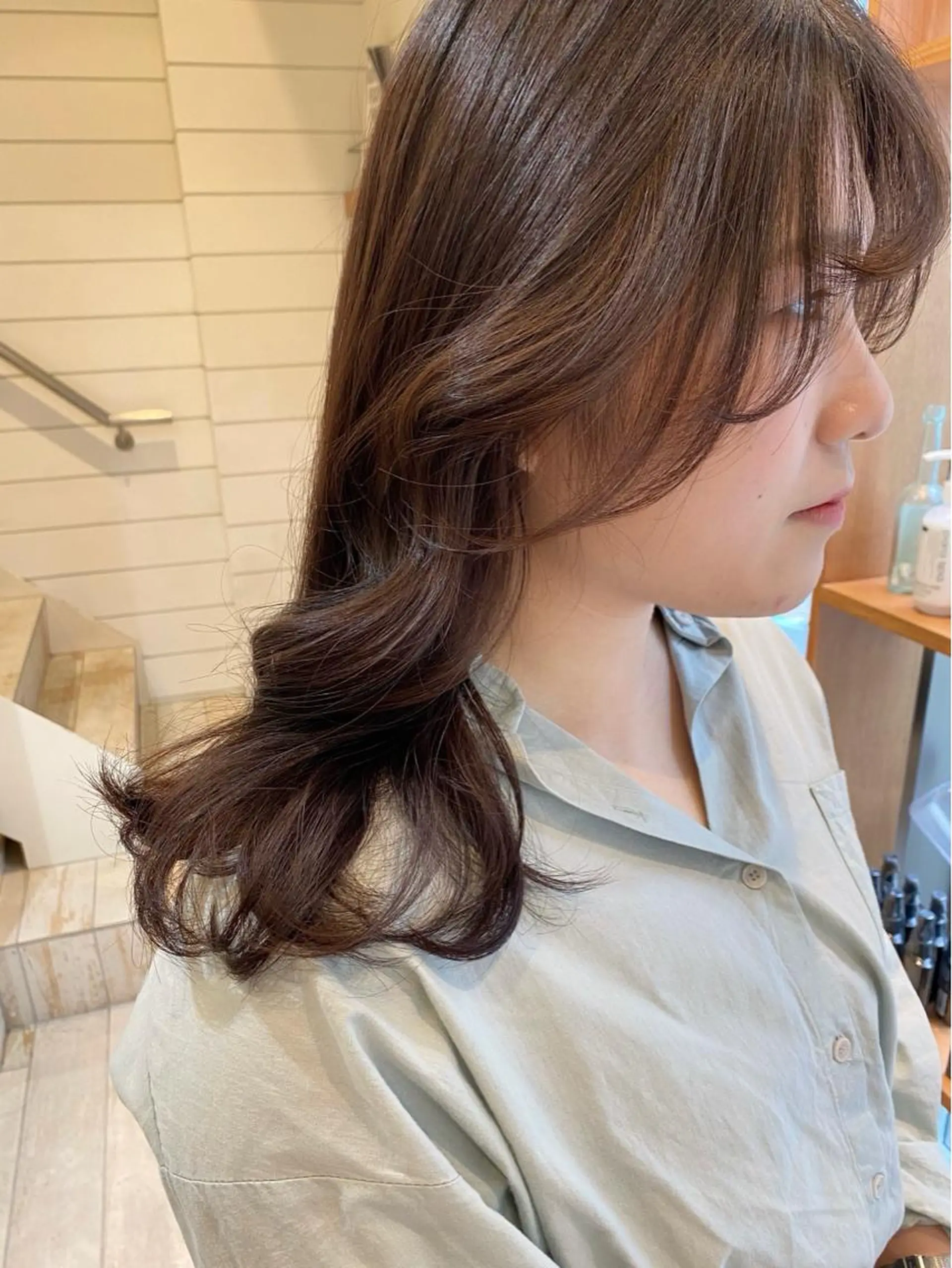 セミロング カラー ブラウンカラー マロンブラウン ヘアカラー トリートメント 赤み消し/透明感 🪽◝✩ 武者春花のヘアスタイル