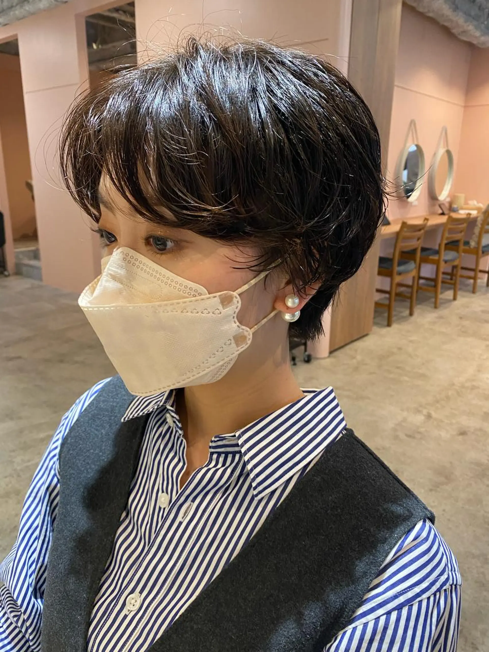 ショート パーマ ハンサムショート ショートヘア カット パーマ トリートメント Hayashi Shioriのヘアスタイル