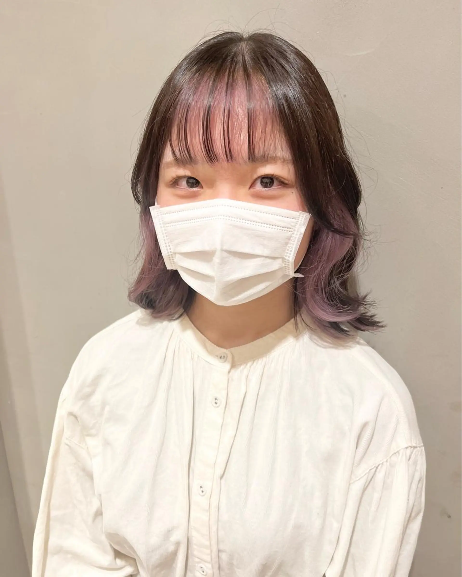 ミディアム カラー ピンクカラー カット 🎀艶モテカラー🎀 彩季のヘアスタイル