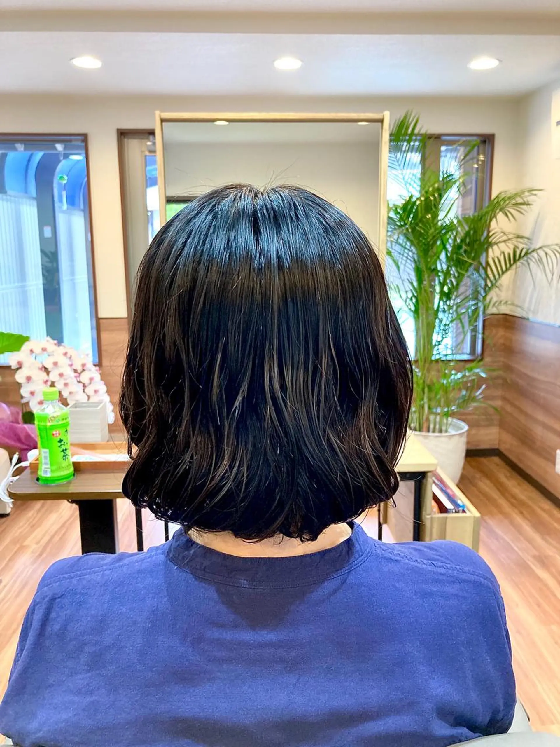 ミディアム カラー パーマ ミディアムパーマ Annon プライベートサロンのヘアスタイル