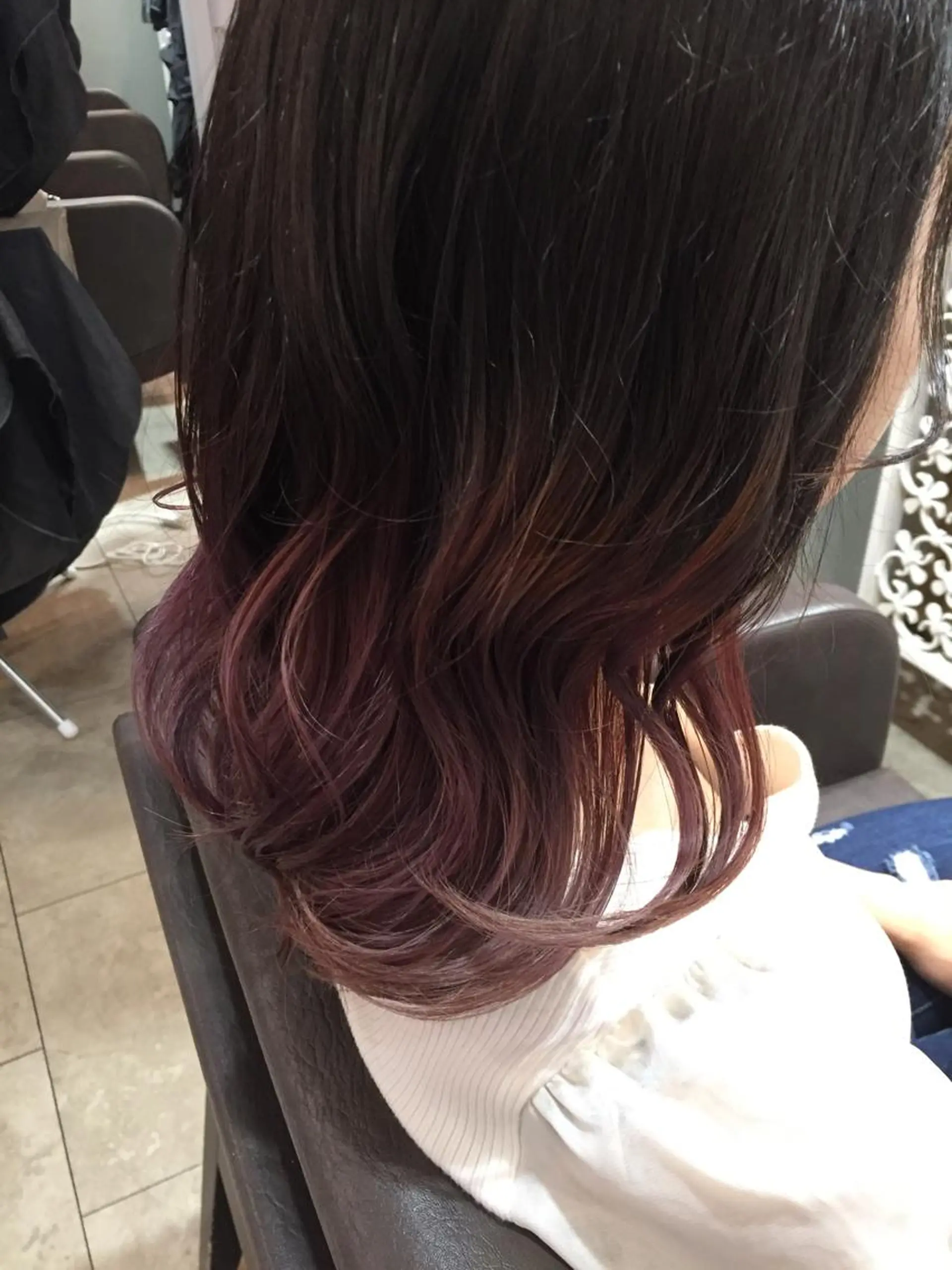 ロング カラー ダブルカラー グラデーションカラー ハイライトカラー ラベンダーカラー 外国人風カラー ヘアカラー 髪質改善/痛ませ ないカラー/西村航大のヘアスタイル