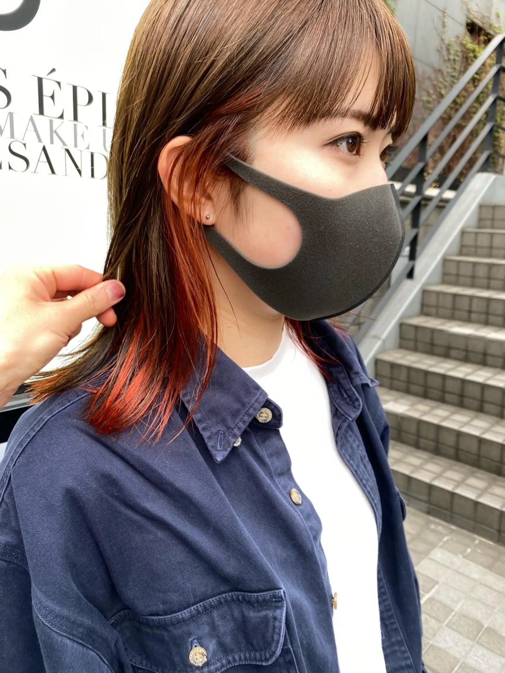 ミディアム カラー THE DAY所属・AKI HASHIMOTOのヘアスタイル