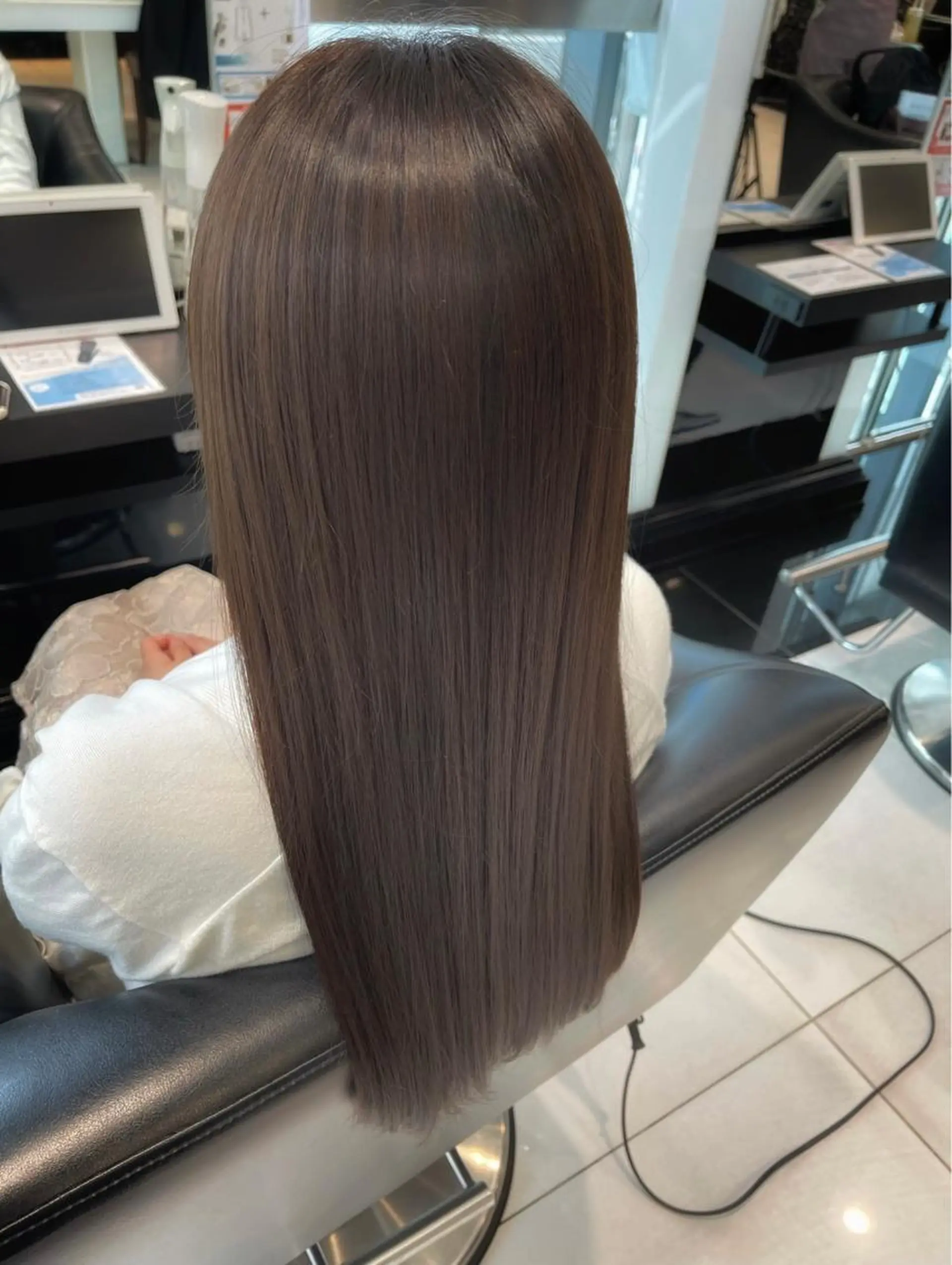 ロング カット 縮毛矯正 トリートメント レイヤー/韓国 ❤️髪質改善 芹奈のヘアスタイル