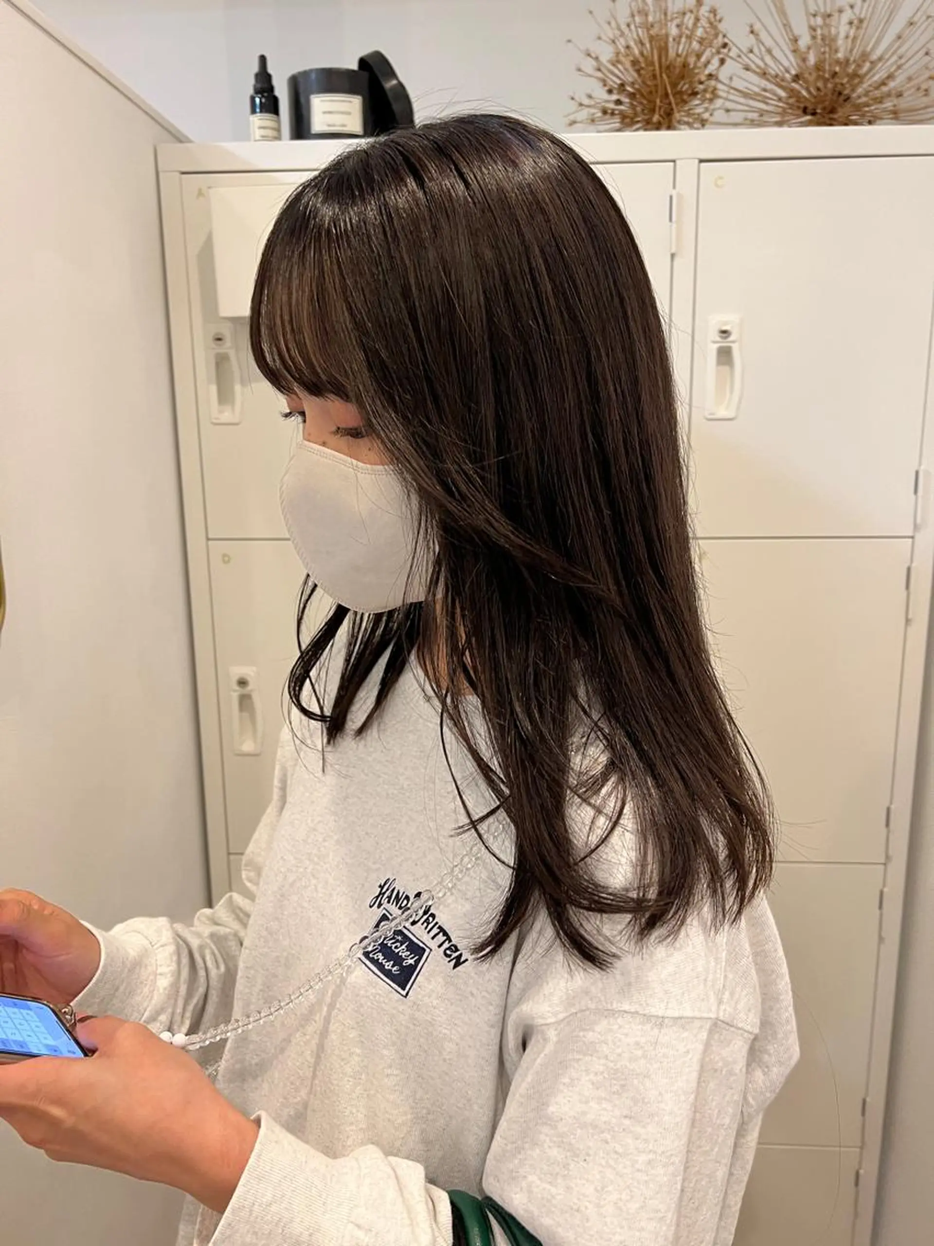 セミロング カラー レイヤーカット ボブパーマNo.1のヘアスタイル