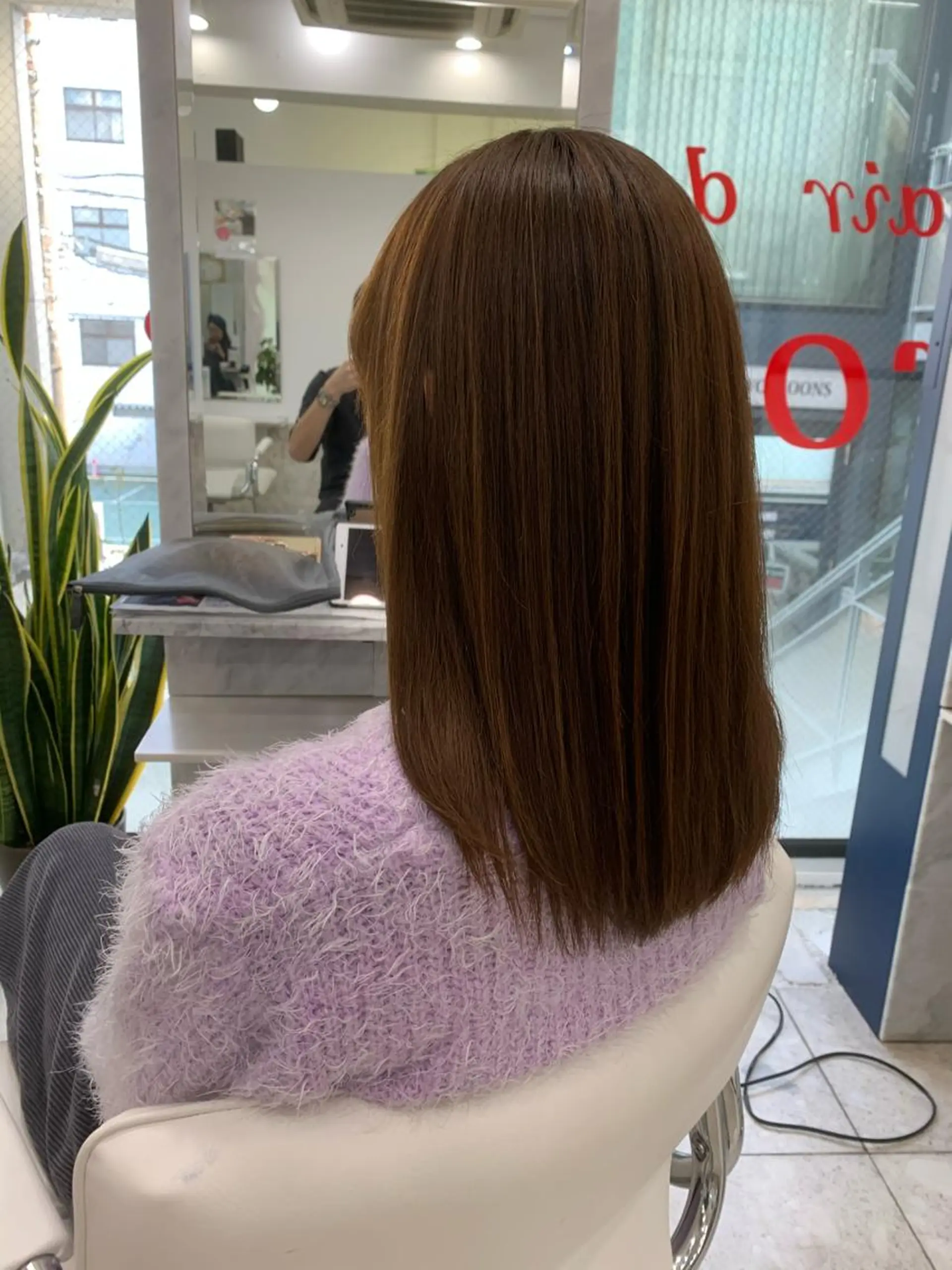 セミロング パーマ セミロングパーマ 縮毛矯正 ストレートパーマ 相武台ショート特化 💐川崎希💐のヘアスタイル