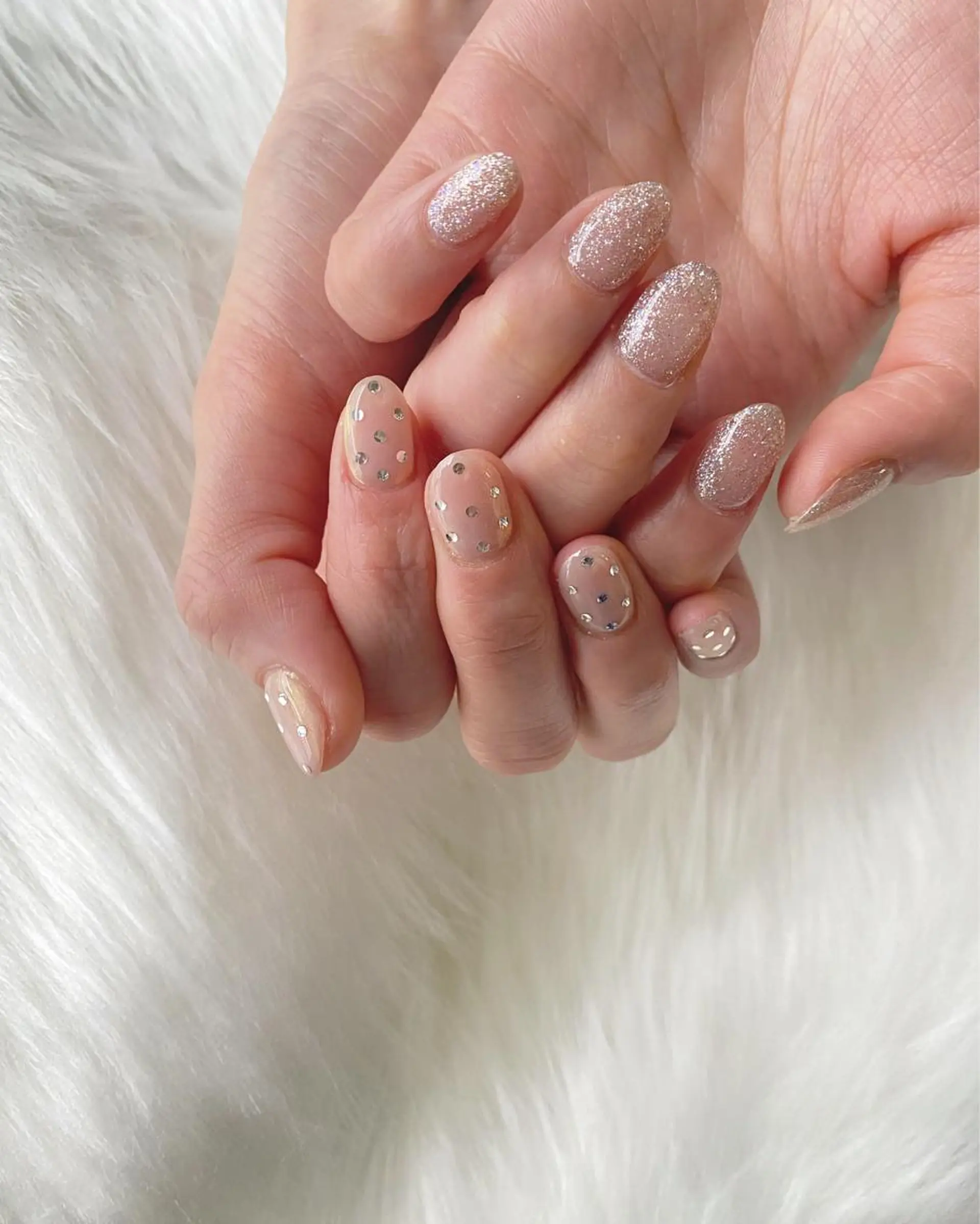 ネイル ミラーネイル ストーンネイル private nail salon   crystal ⭐︎ color所属・crystal ⭐︎ colorのネイルデザイン