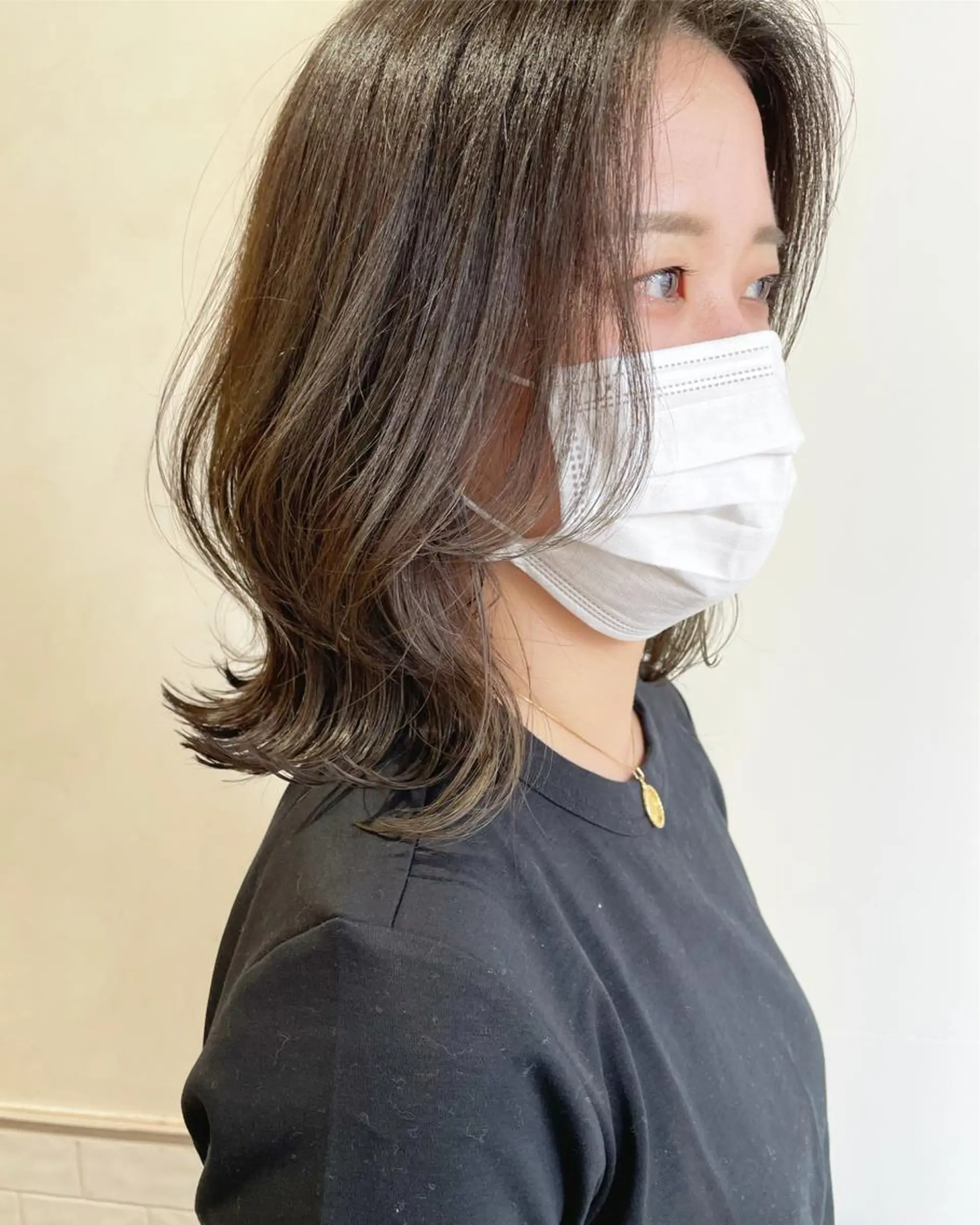 ミディアム カラー sherry【シェリー】所属・miho 大国町 柔らかハイトーン💛のヘアスタイル