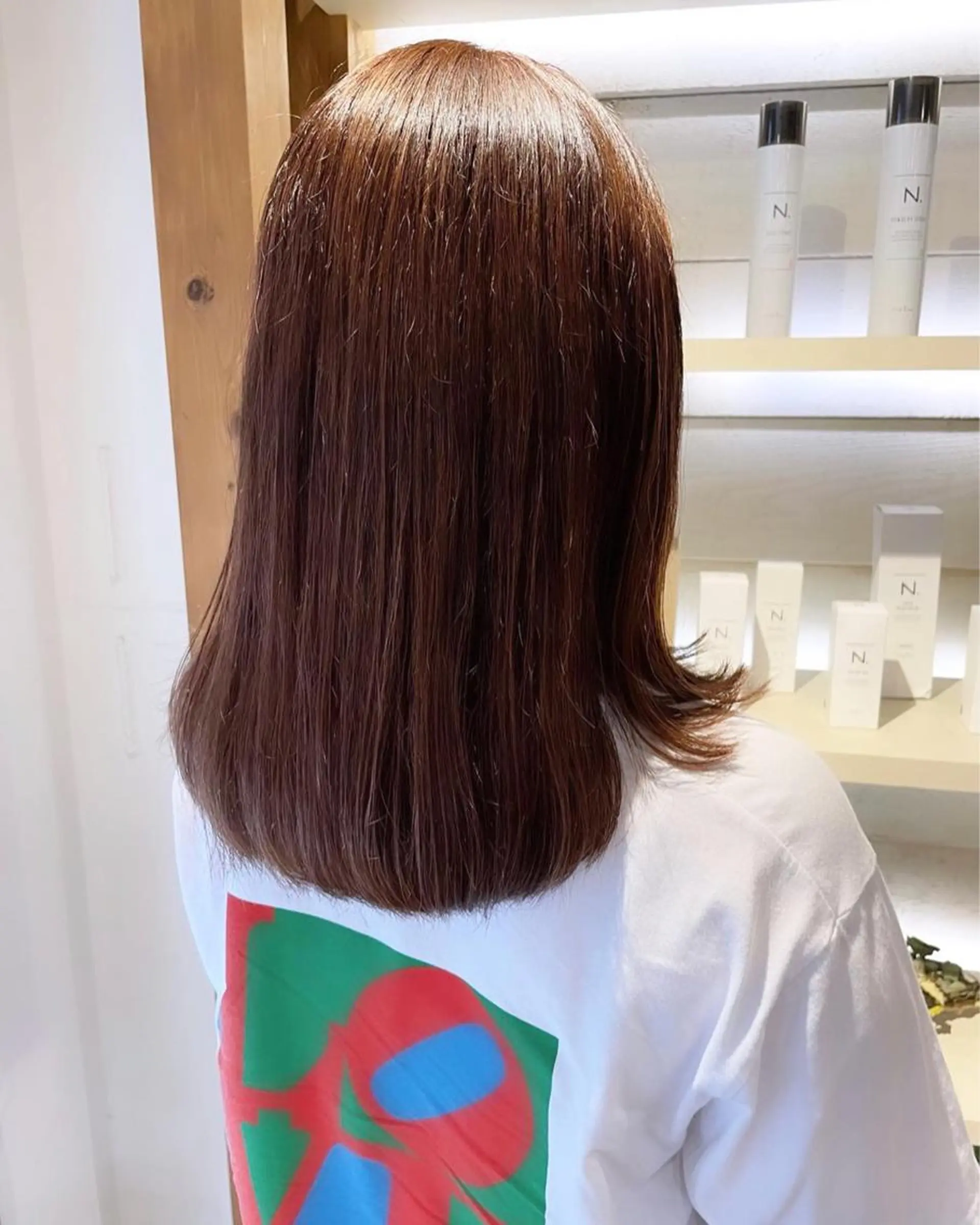 セミロング カラー あずまぐち めぐみのヘアスタイル