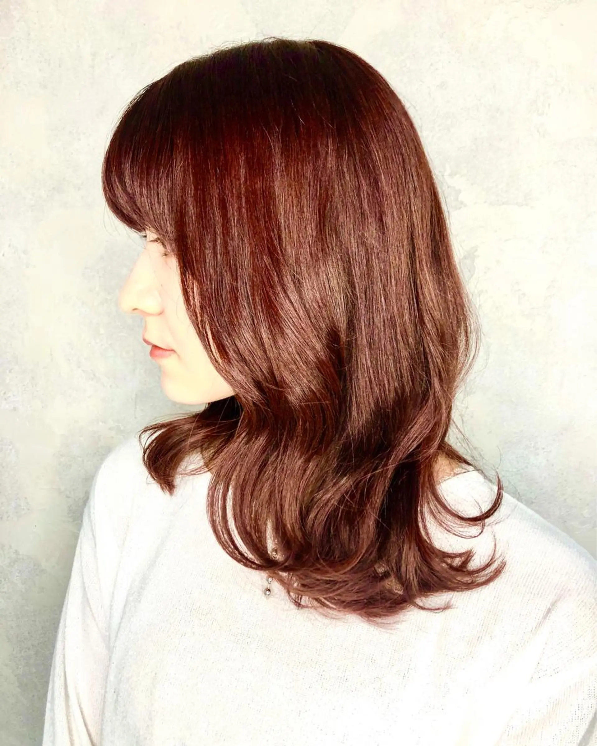 ミディアム 韓国風ヘア カット ヘアカラー トリートメント 💗艶カラー💗 CECILのヘアスタイル