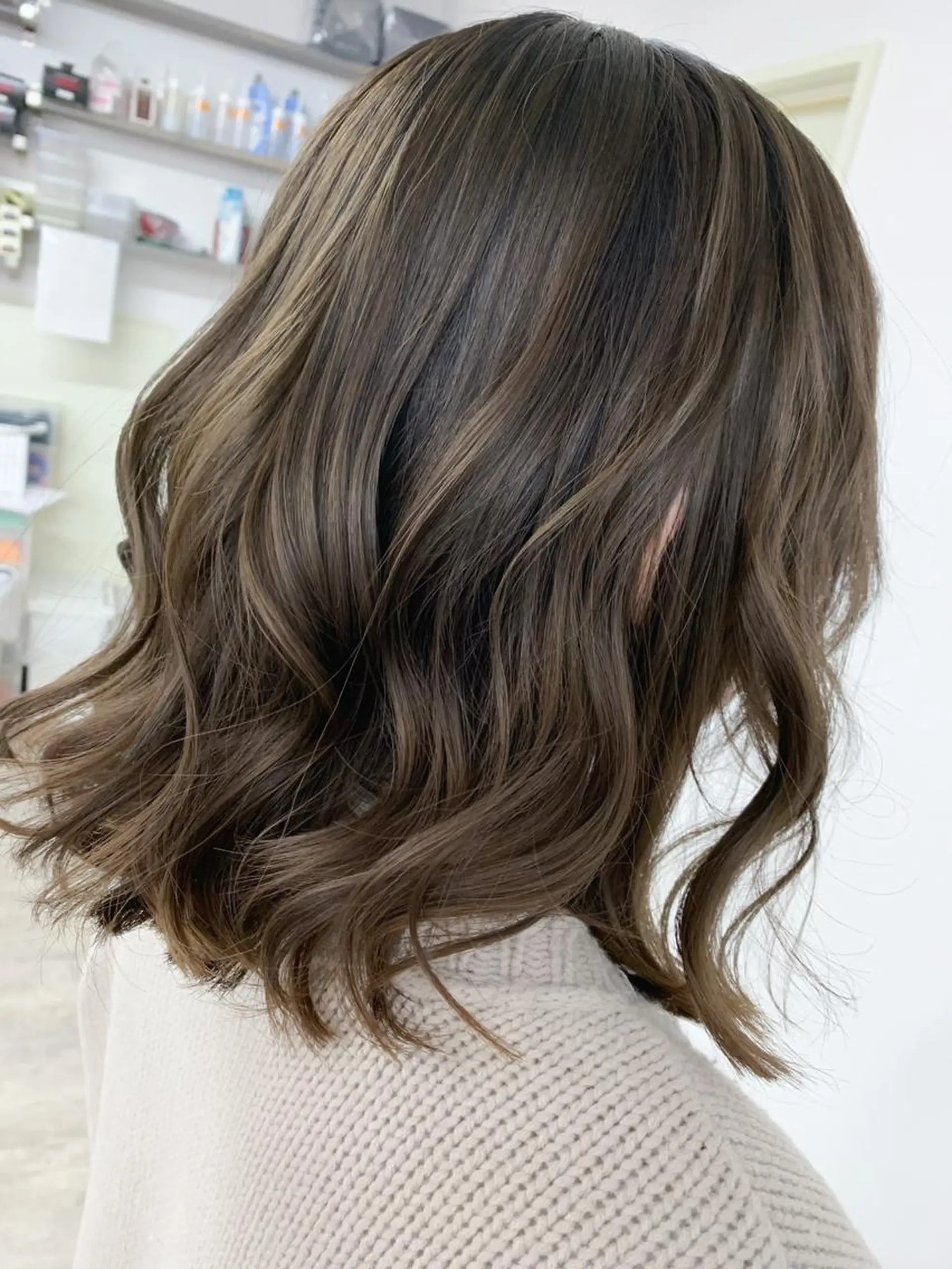 セミロング ヘアカラー トリートメント 🥇近藤 恭輔🥇 Recharme新保のヘアスタイル