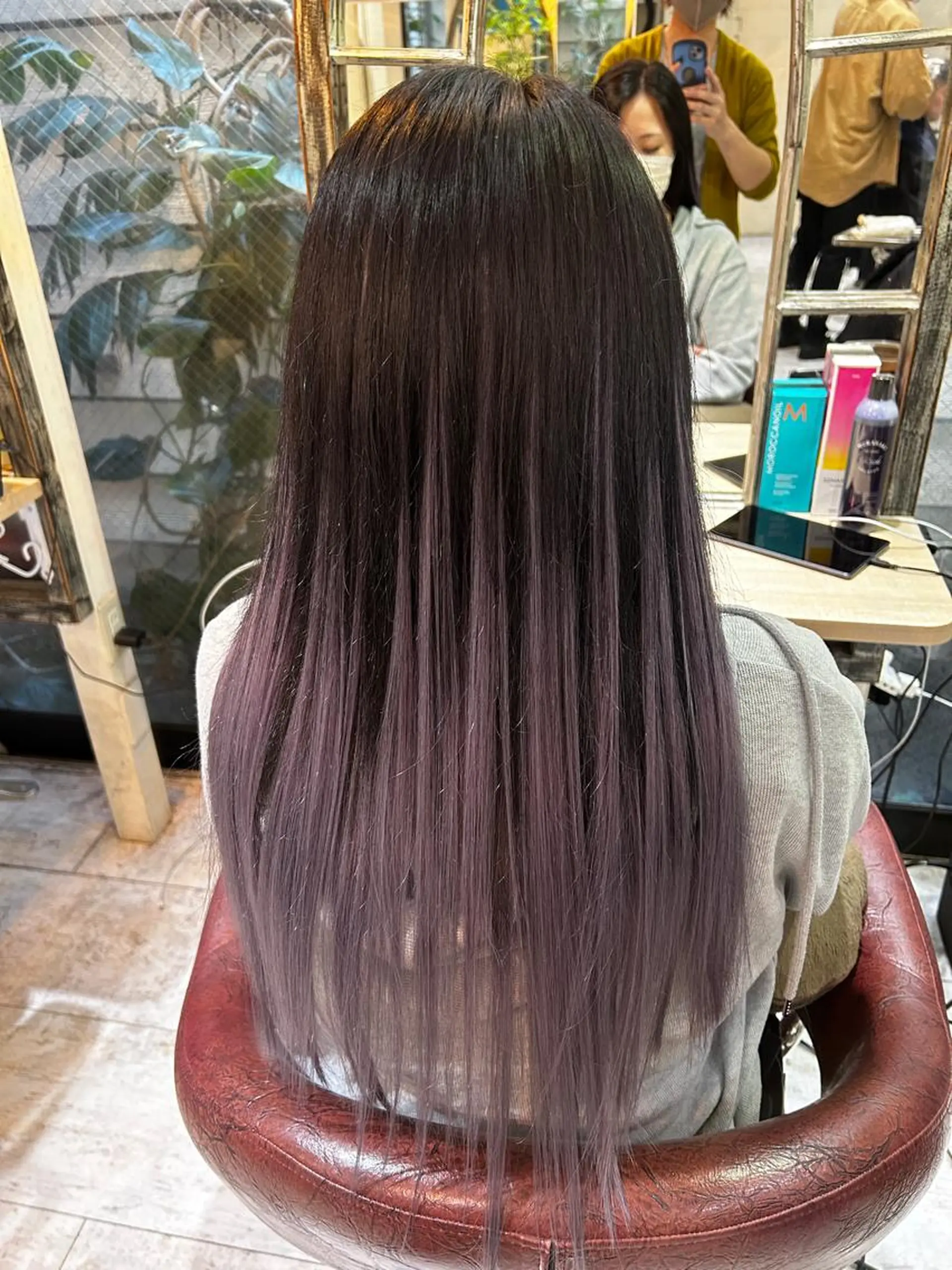 ロング カラー カット エクステ ササ キのヘアスタイル