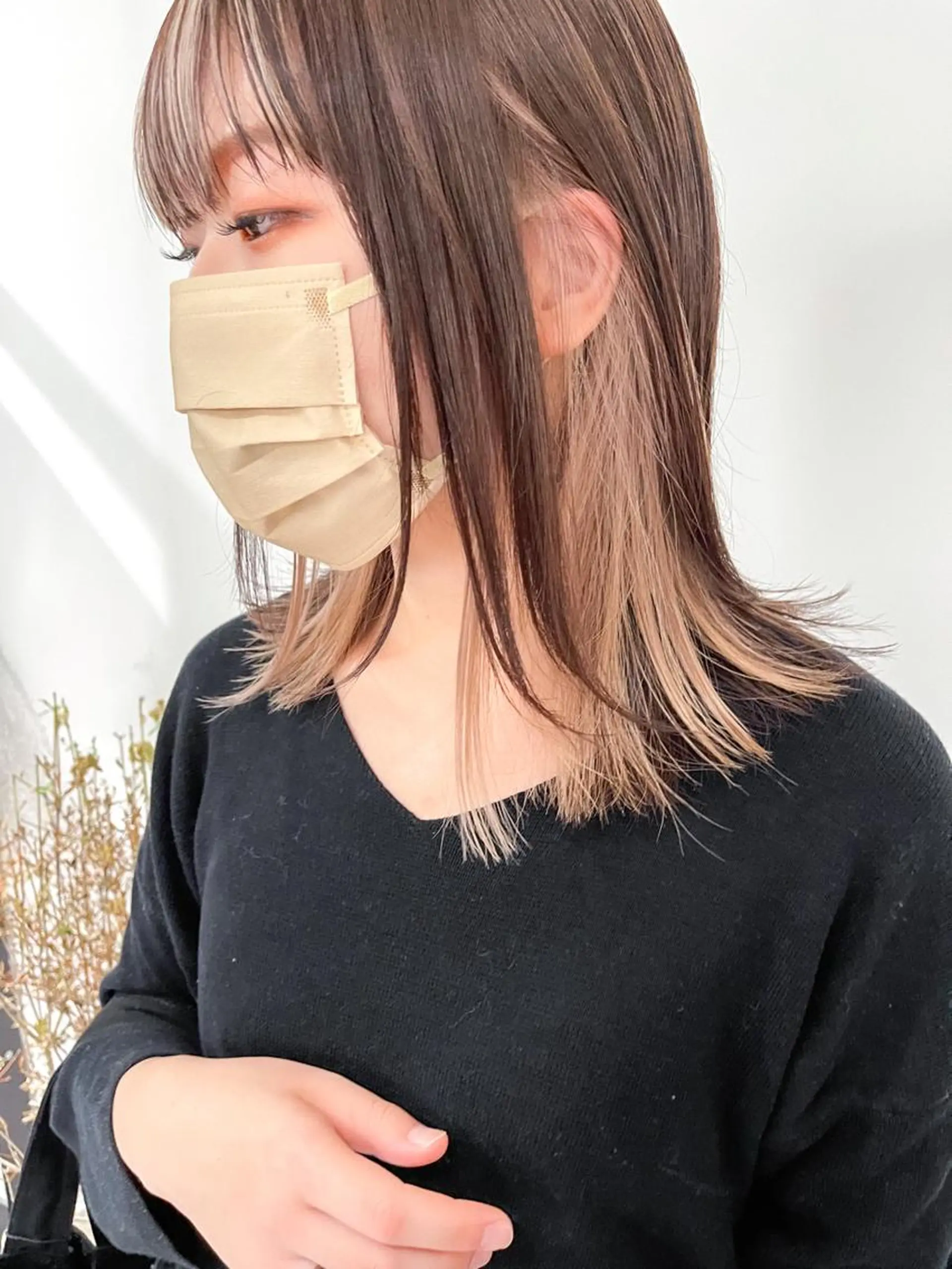 セミロング カラー インナーカラー ハイトーンカラー RYUのヘアスタイル