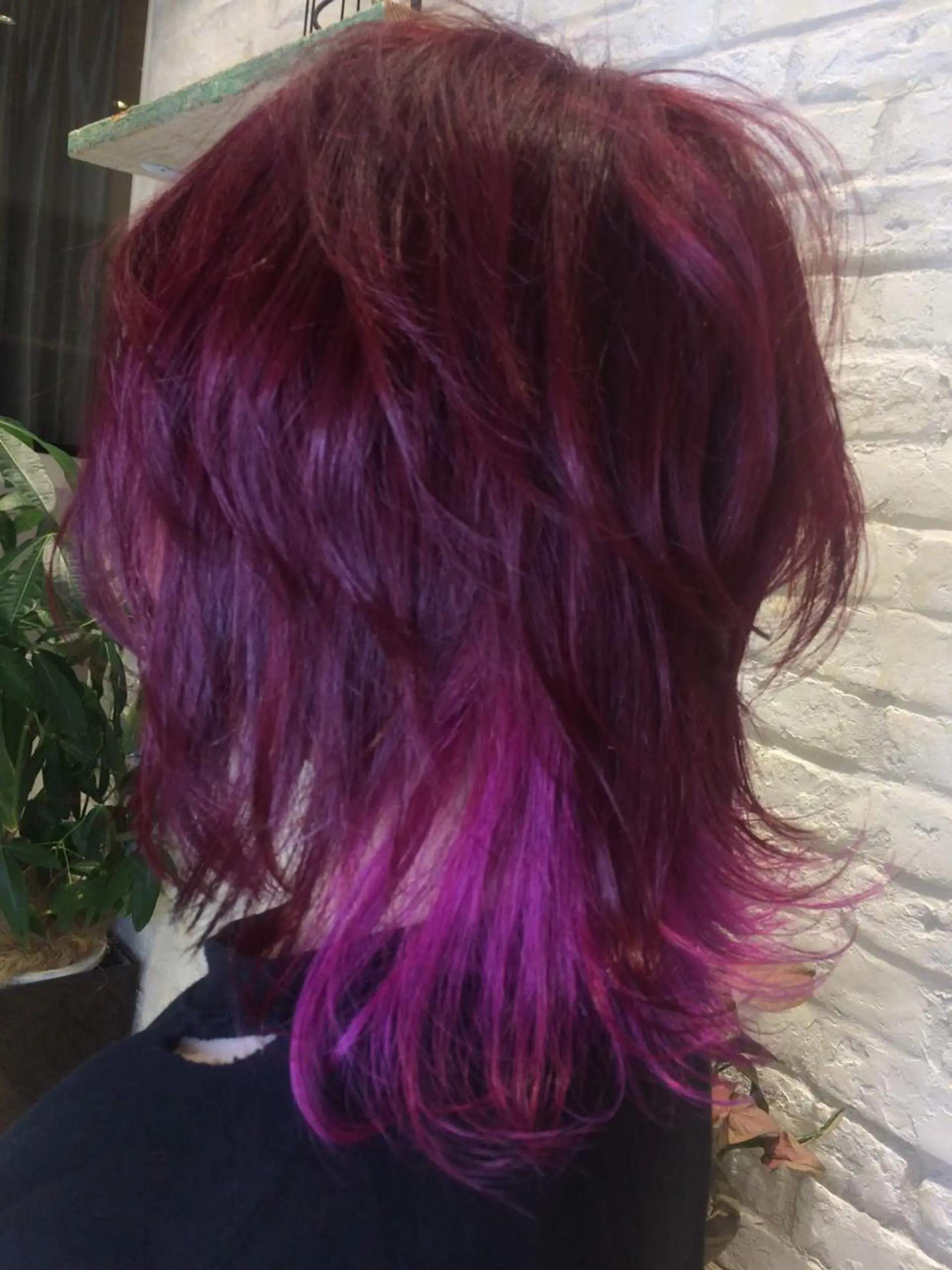 ミディアム カラー ピンクカラー ウルフカット Kobayashi ハイライト/ショートのヘアスタイル