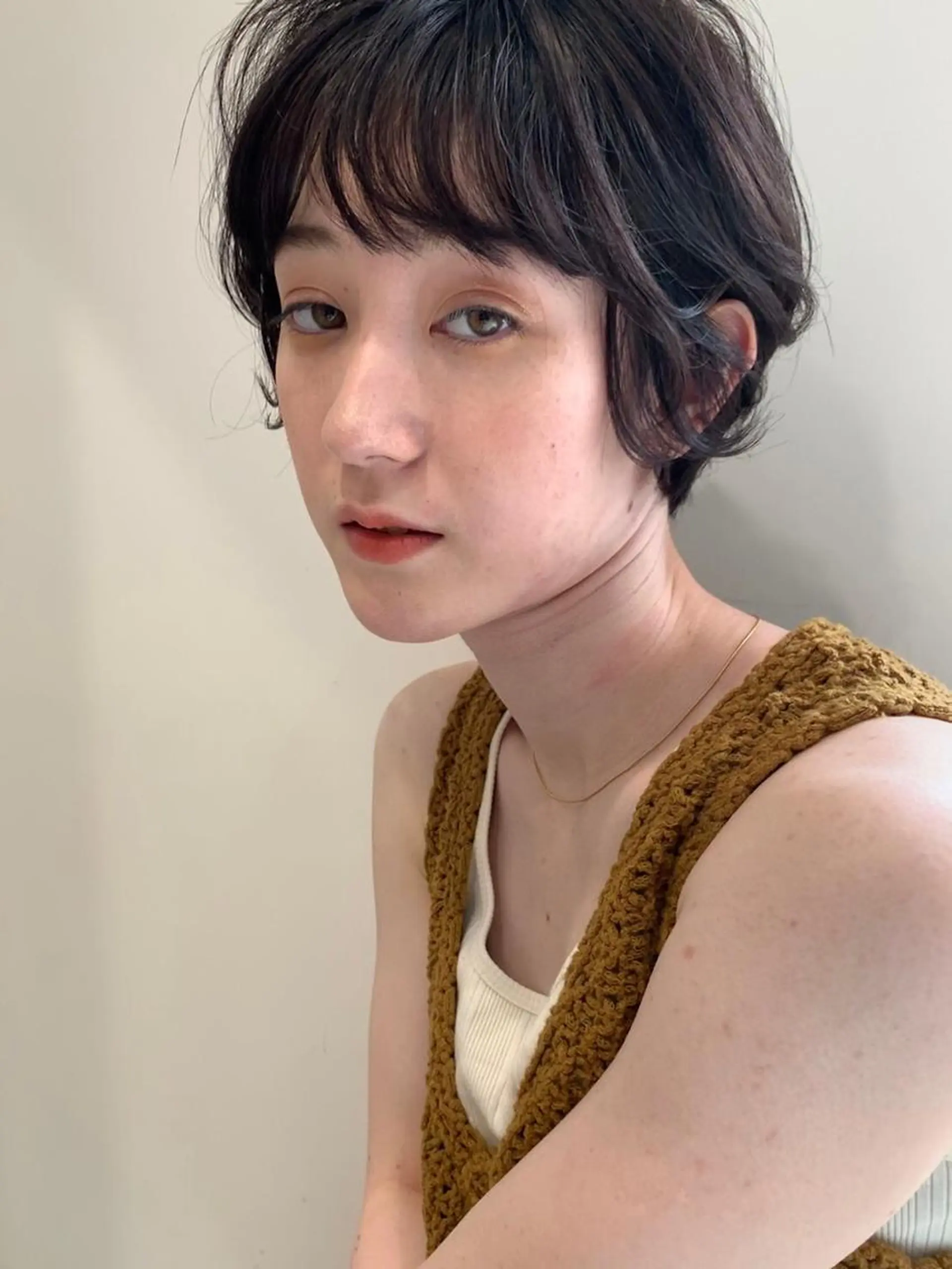 ショート パーマ ボブ ハイライト 髪質改善 ショートヘア 縮毛矯正 CEINE+ officialのヘアスタイル