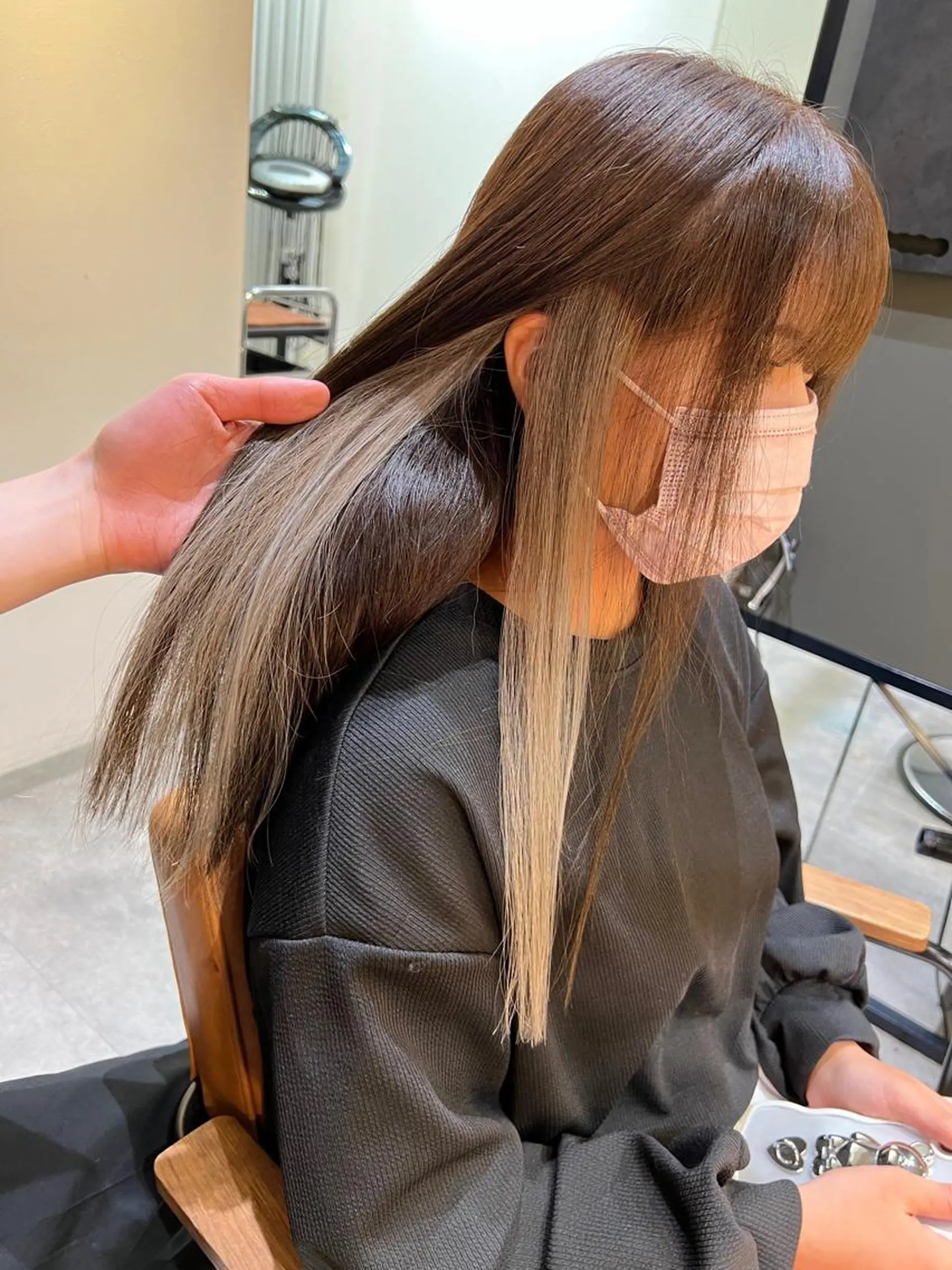 ロング カラー カット ヘアカラー トリートメント 髪質改善ストレート Kantaのヘアスタイル