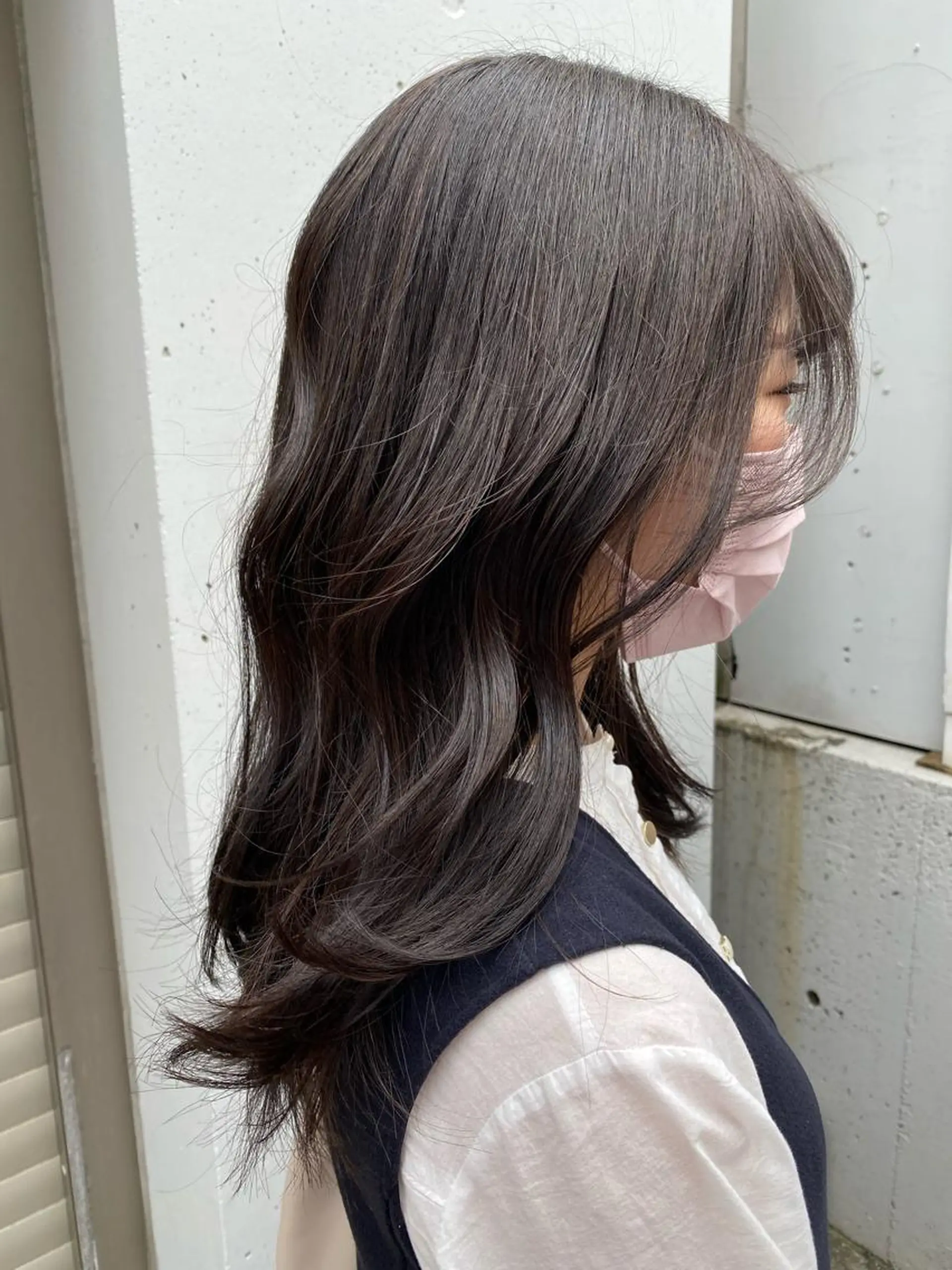 ミディアム カラー 黒髪 透明感カラー お任せヘア☘️☘️ 及川渚のヘアスタイル