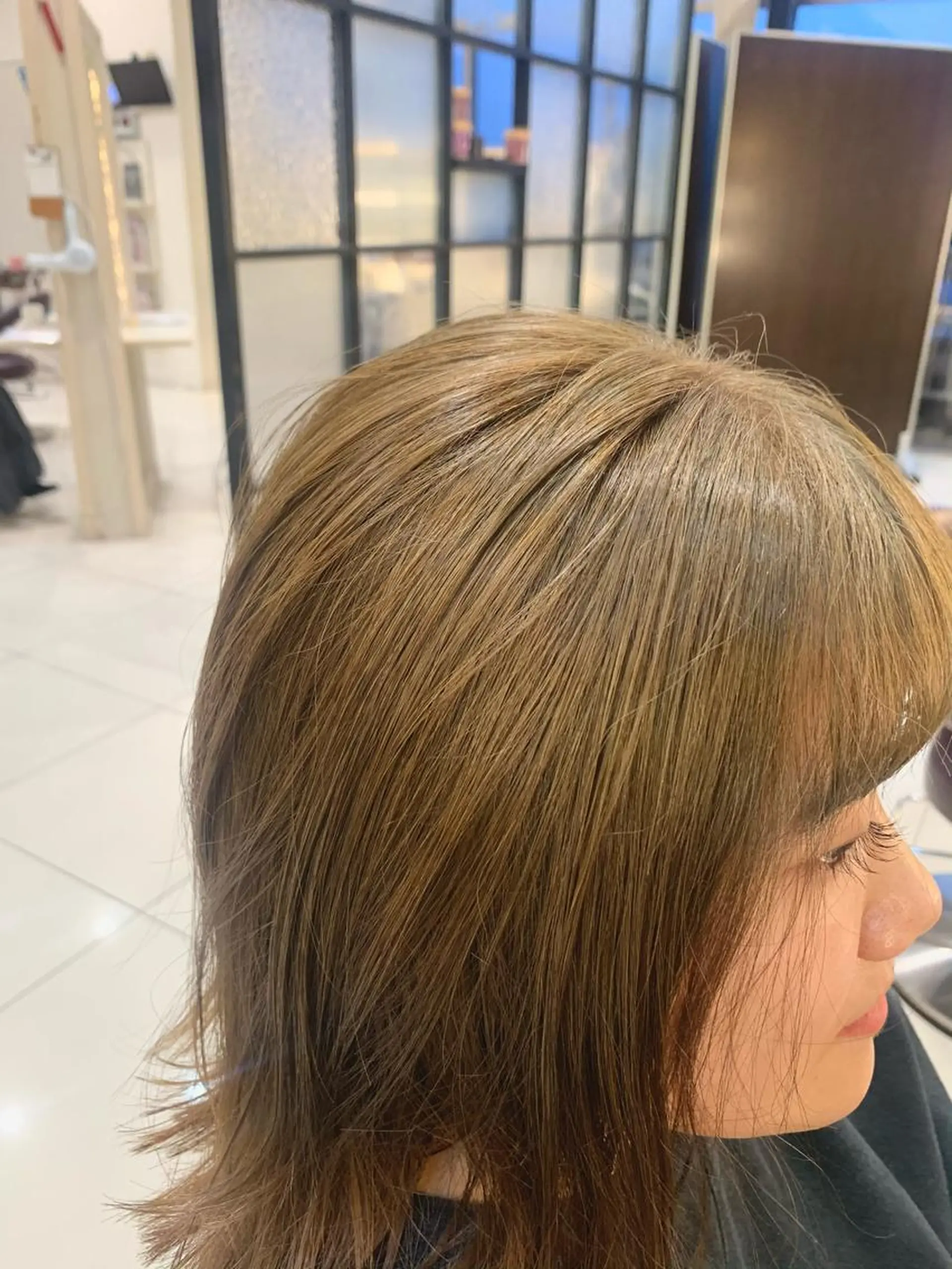 カラー ブリーチ ダブルカラー ブリーチなしカラー 黒田瀬奈/ボブ まろやかベージュのその他イメージ