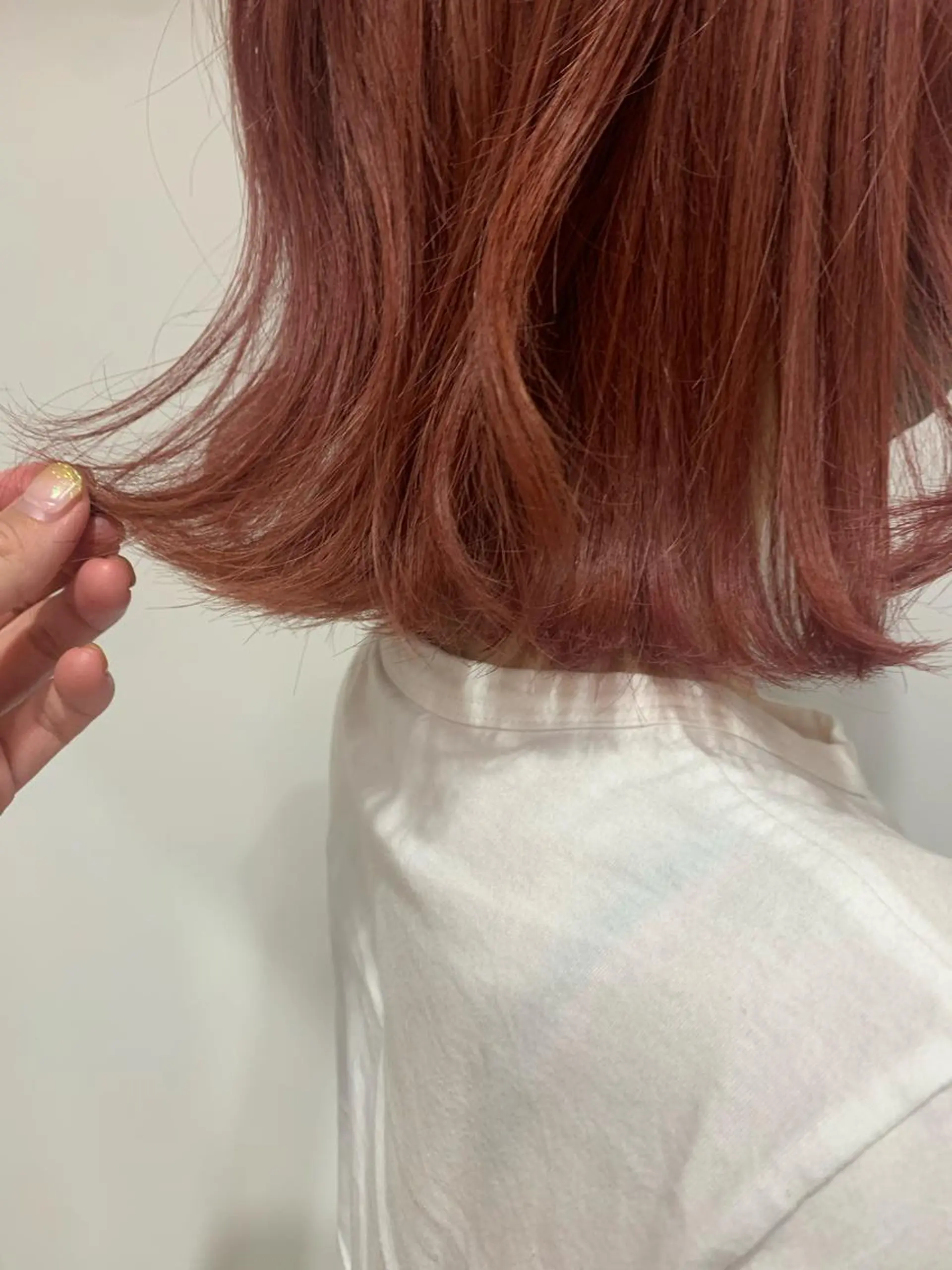 ミディアム カラー ベージュカラー ピンクカラー ピンクベージュ ボブ カット ヘアカラー 縮毛矯正 中目黒🌼 🌼ハナのヘアスタイル