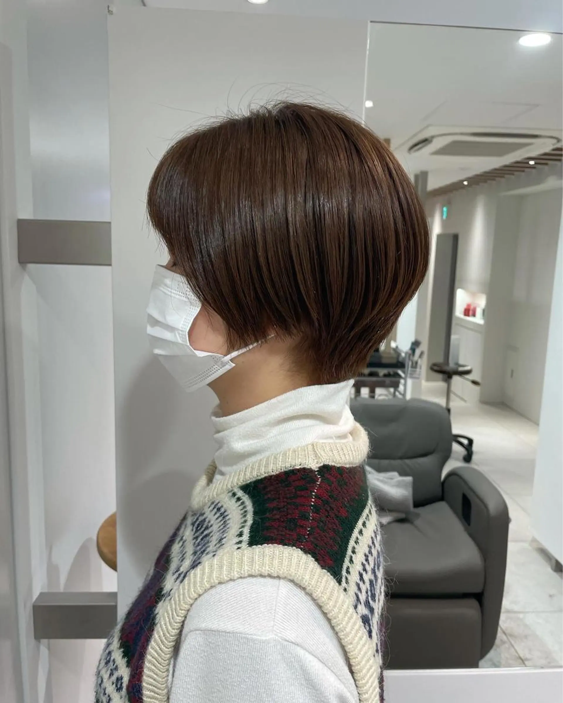 ショート ハンサムショート ショートヘア 太田ありさ クリーミーヘアカラーのヘアスタイル