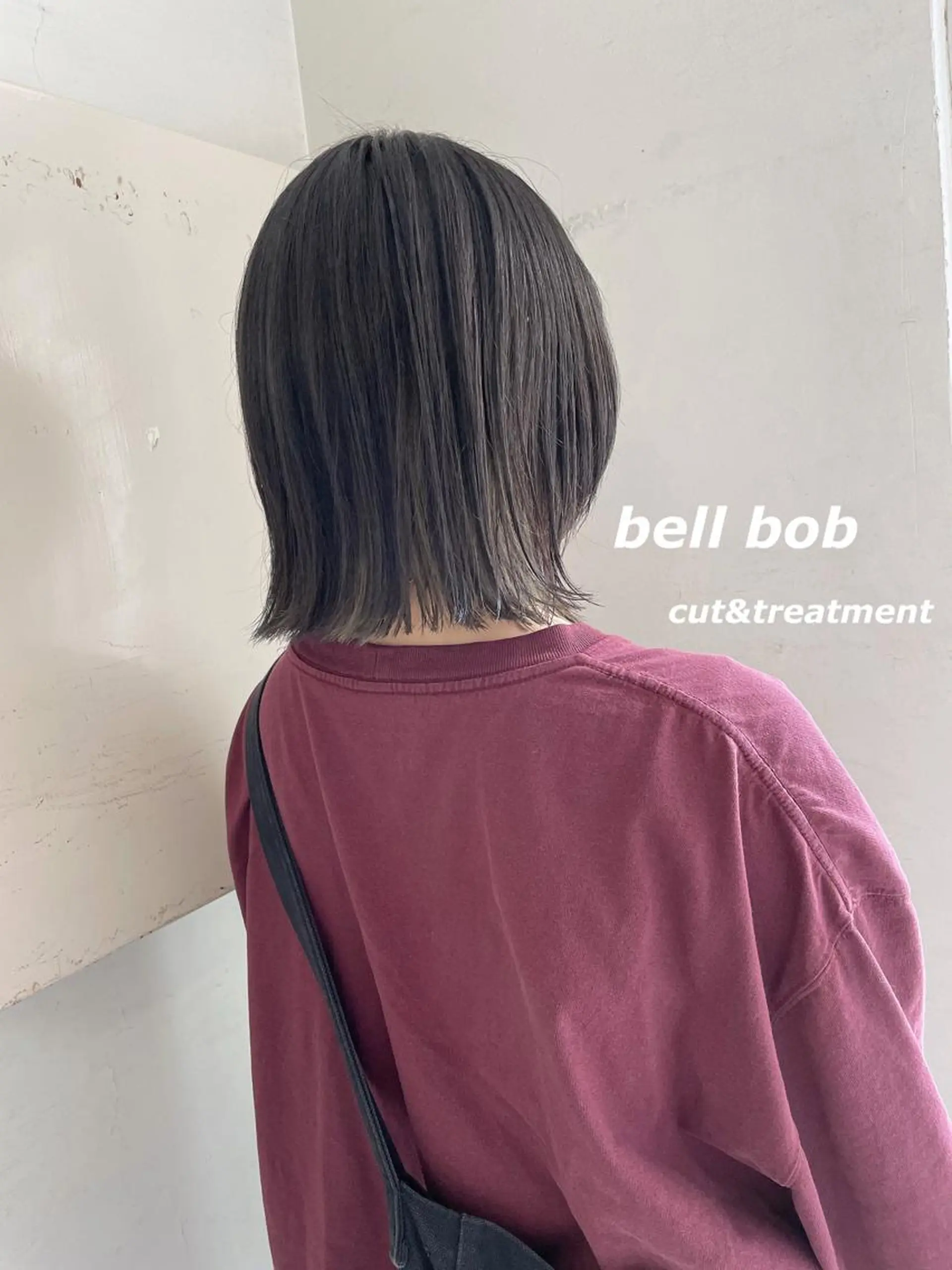 ミディアム ボブ ウルフカット カット トリートメント 切りっぱなしボブ ソノキユウカのヘアスタイル