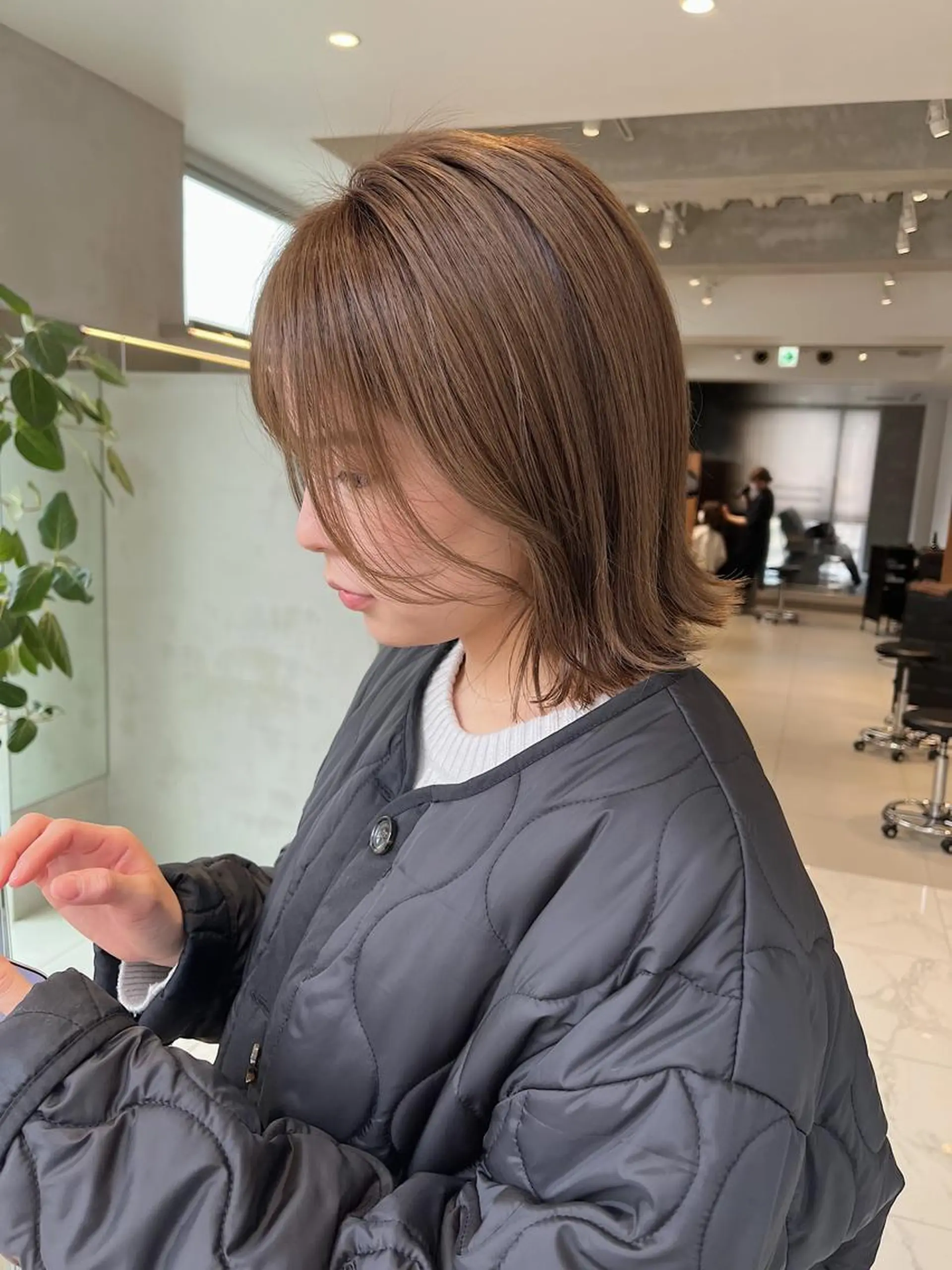 ミディアム カラー 🫒🫒ブリーチなし 艶カラー🫒ヤマシロのヘアスタイル