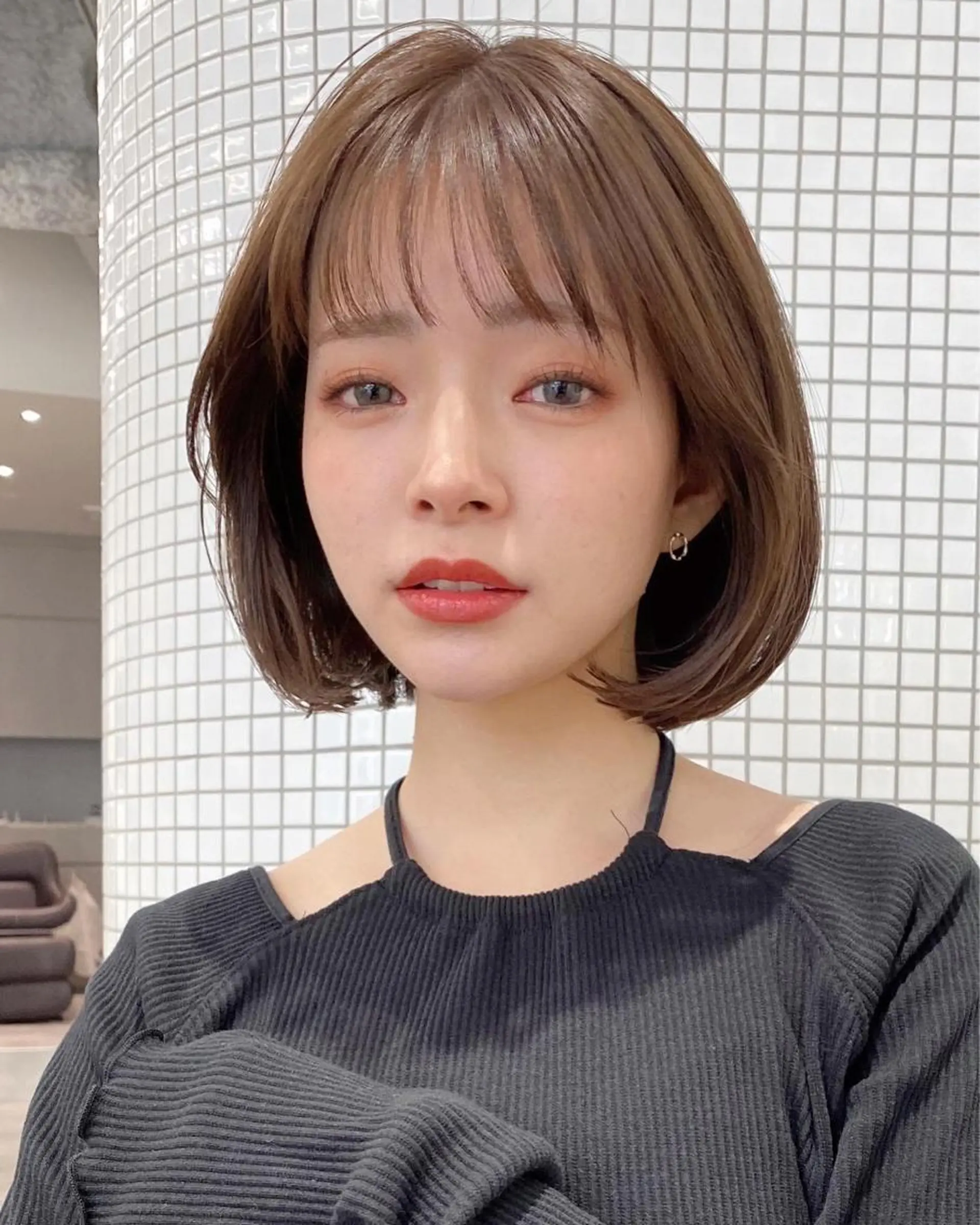 ショート ボブ カット ヘアカラー 栗原 瑞稀のヘアスタイル