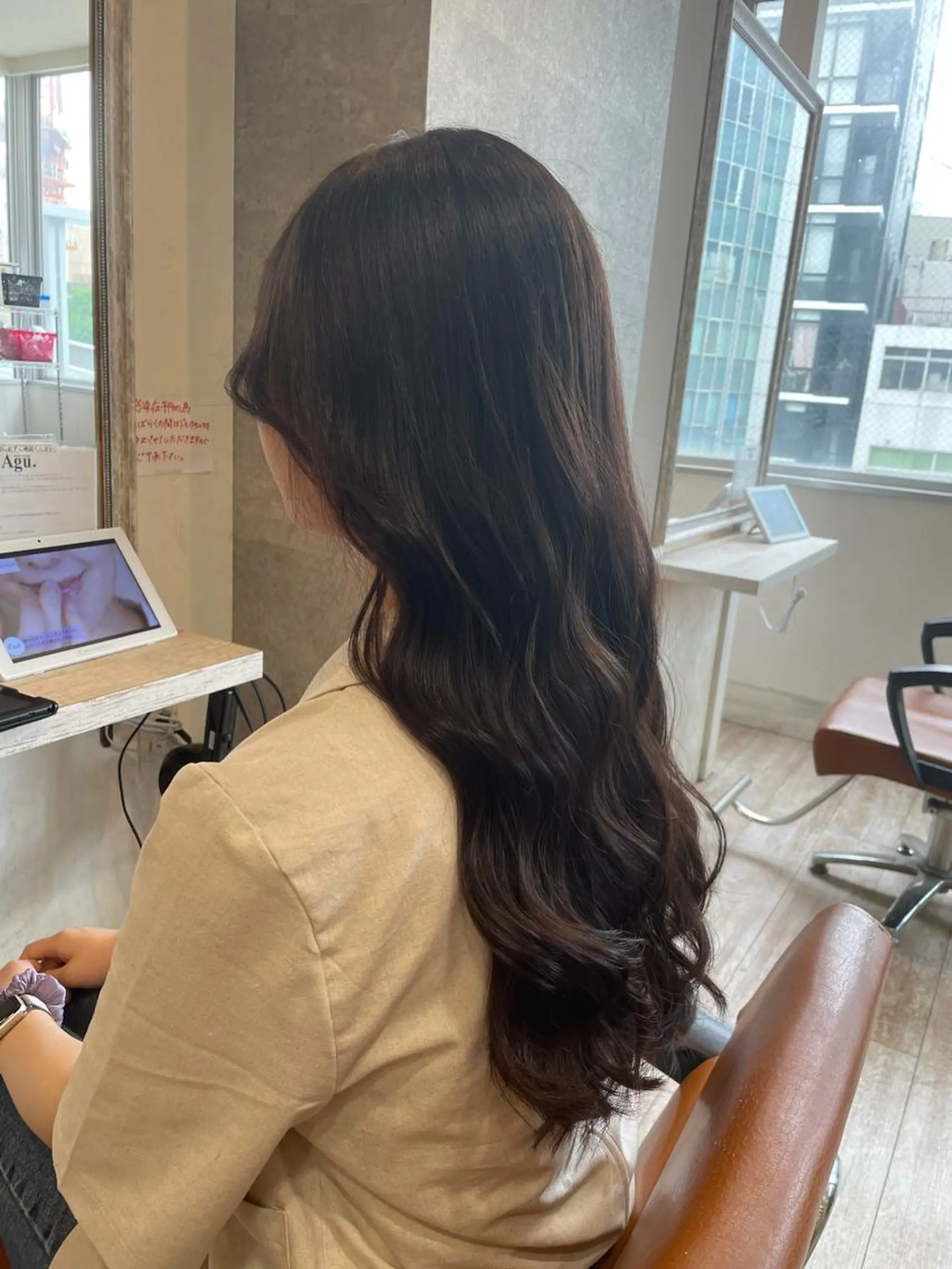 ロング カラー カット ヘアカラー トリートメント Agu hair verse所属・小顔/似合わせカット 杉山莉菜のヘアスタイル