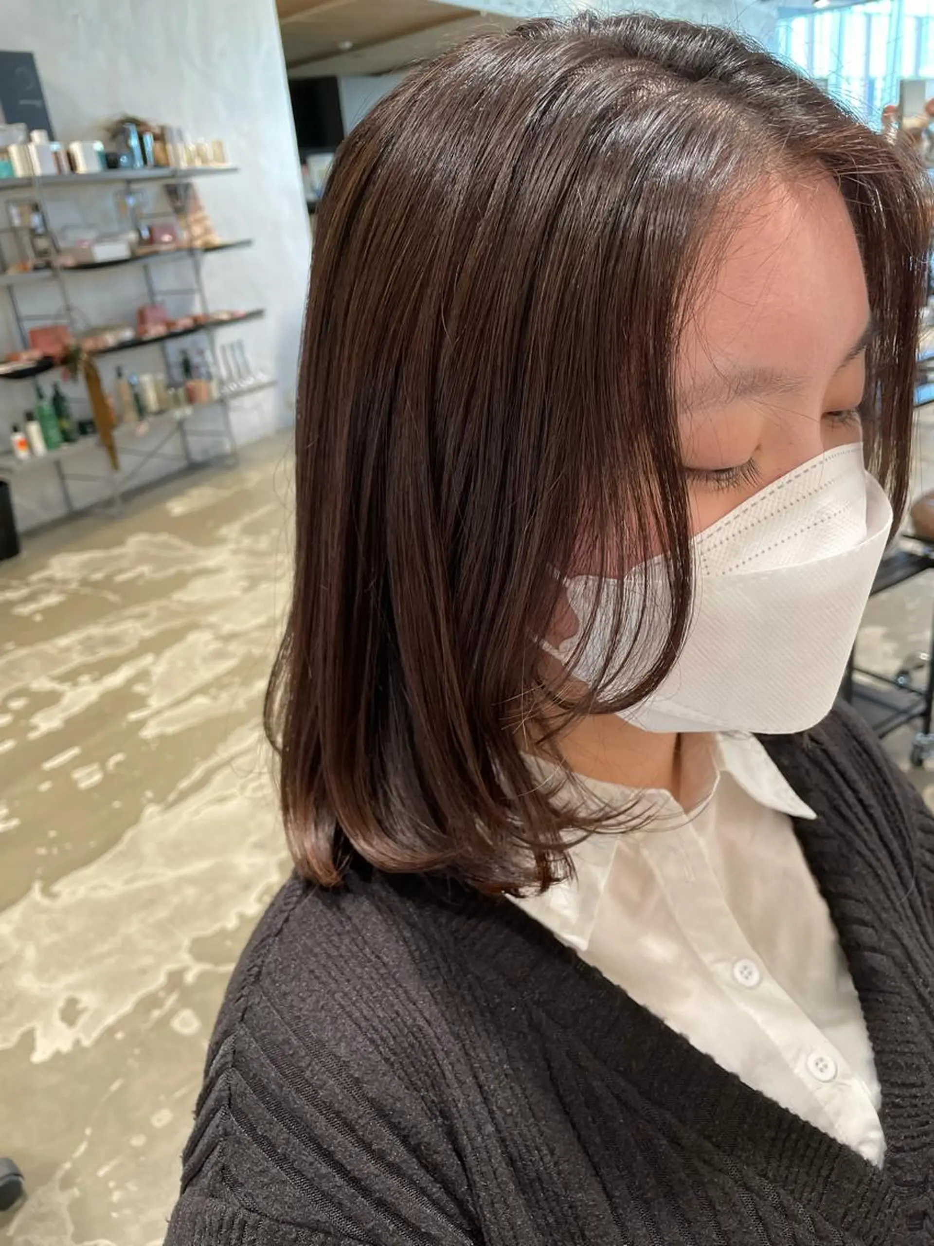 ミディアム 韓国風ヘア OAK 学芸大学所属・秋葉萌　透明感カラー /レイヤー/ボブ♡のヘアスタイル