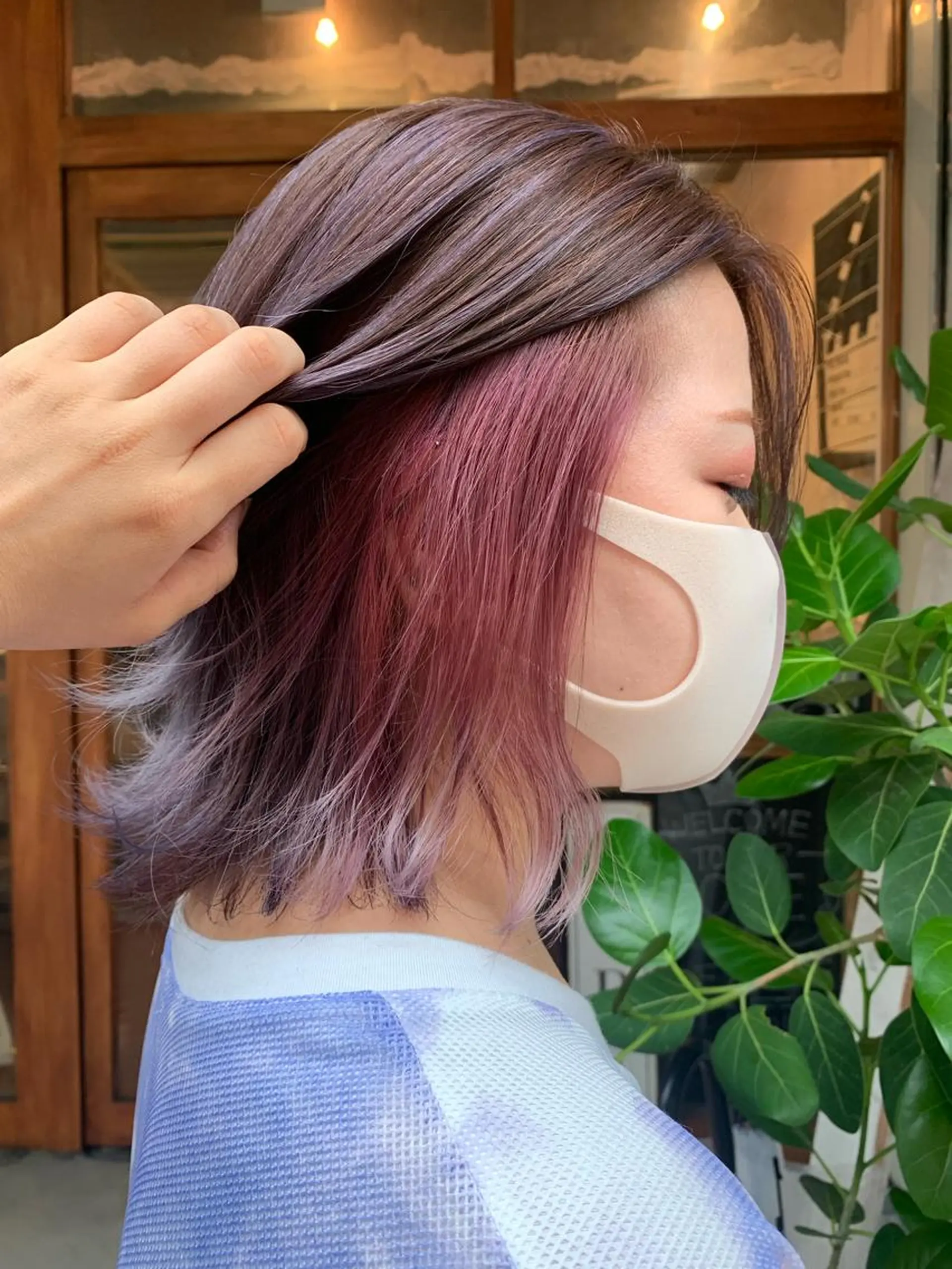 ミディアム ヘアカラー ゆうき あすかのヘアスタイル