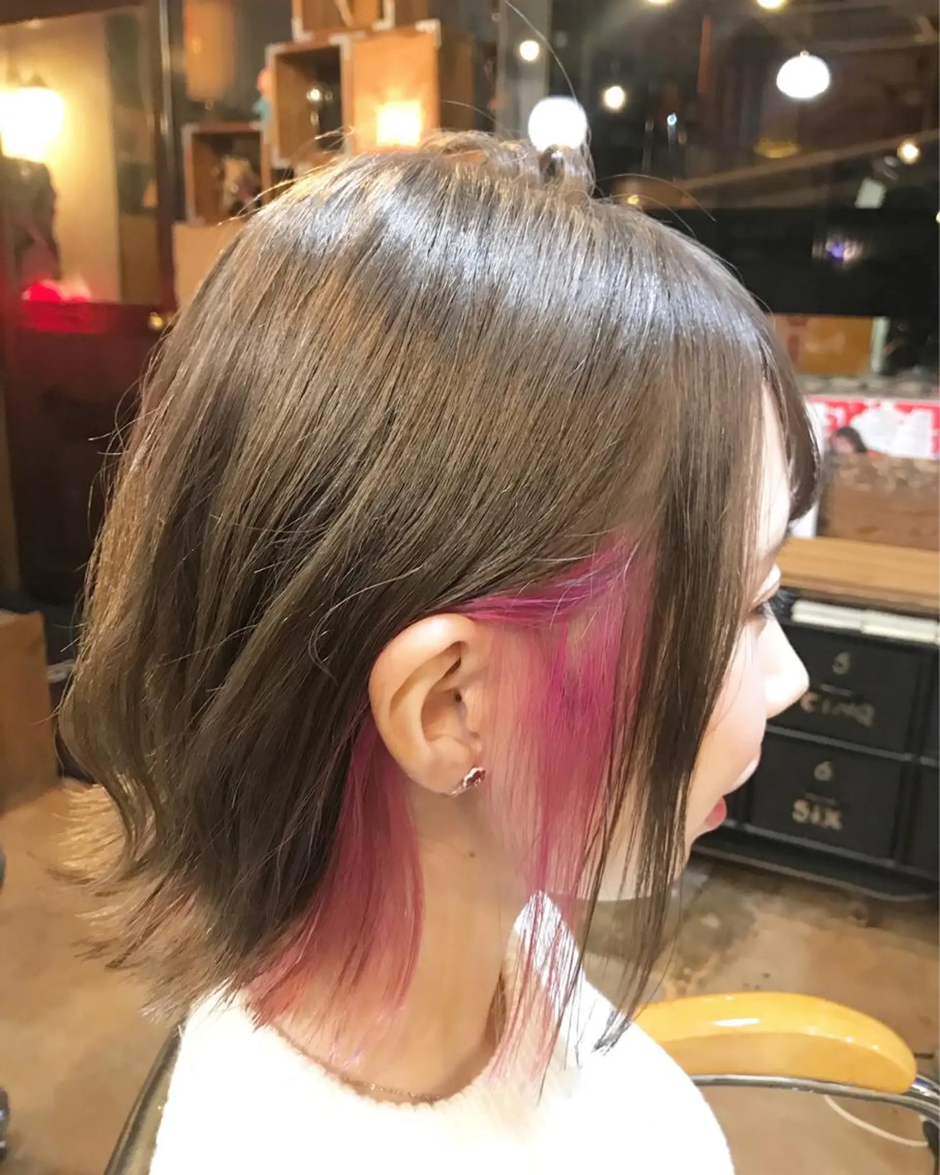 ミディアム カラー ヘアカラー トリートメント 玉木 育実のヘアスタイル