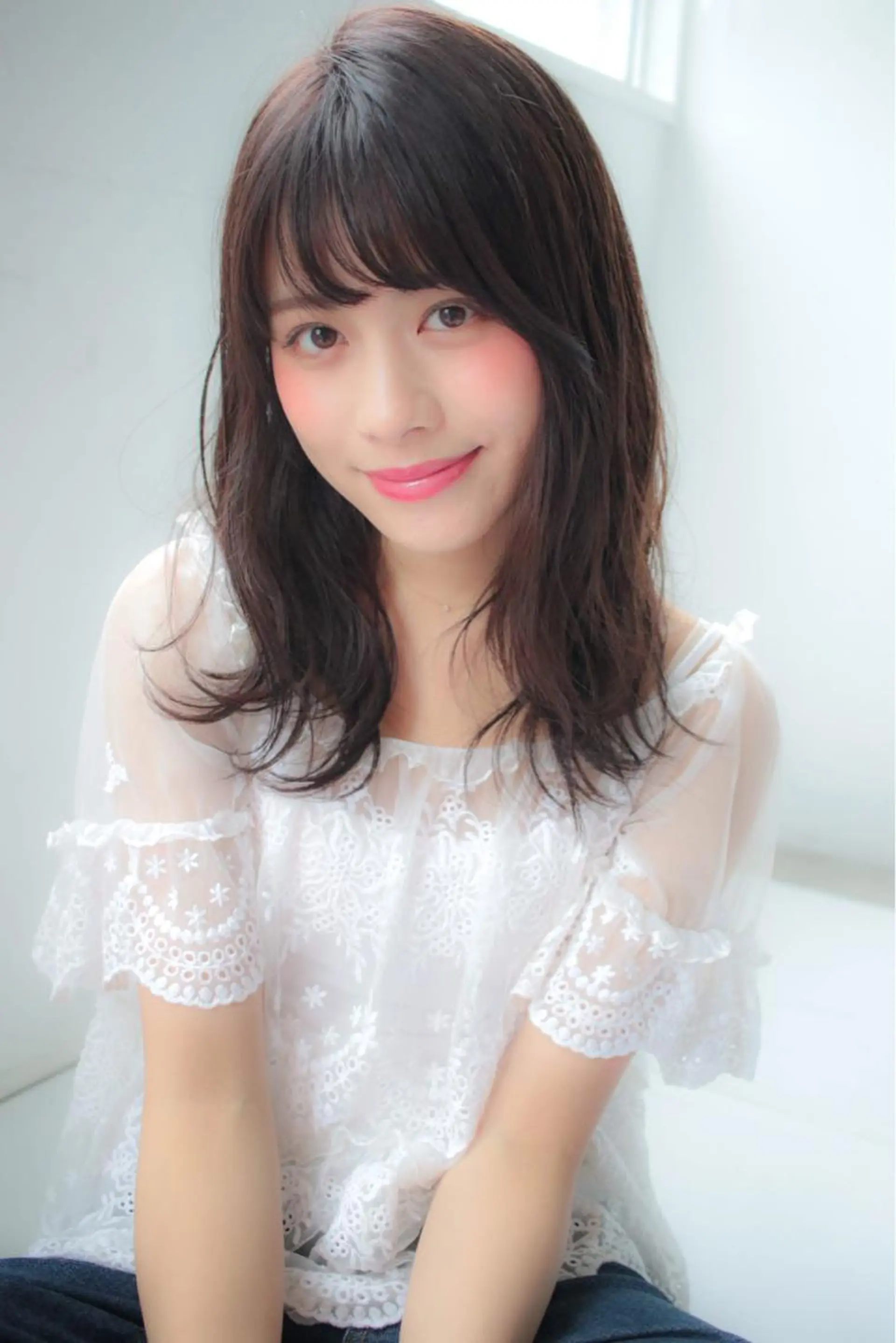 セミロング カラー 髪質改善縮毛矯正✨ ナリタユウヤのヘアスタイル