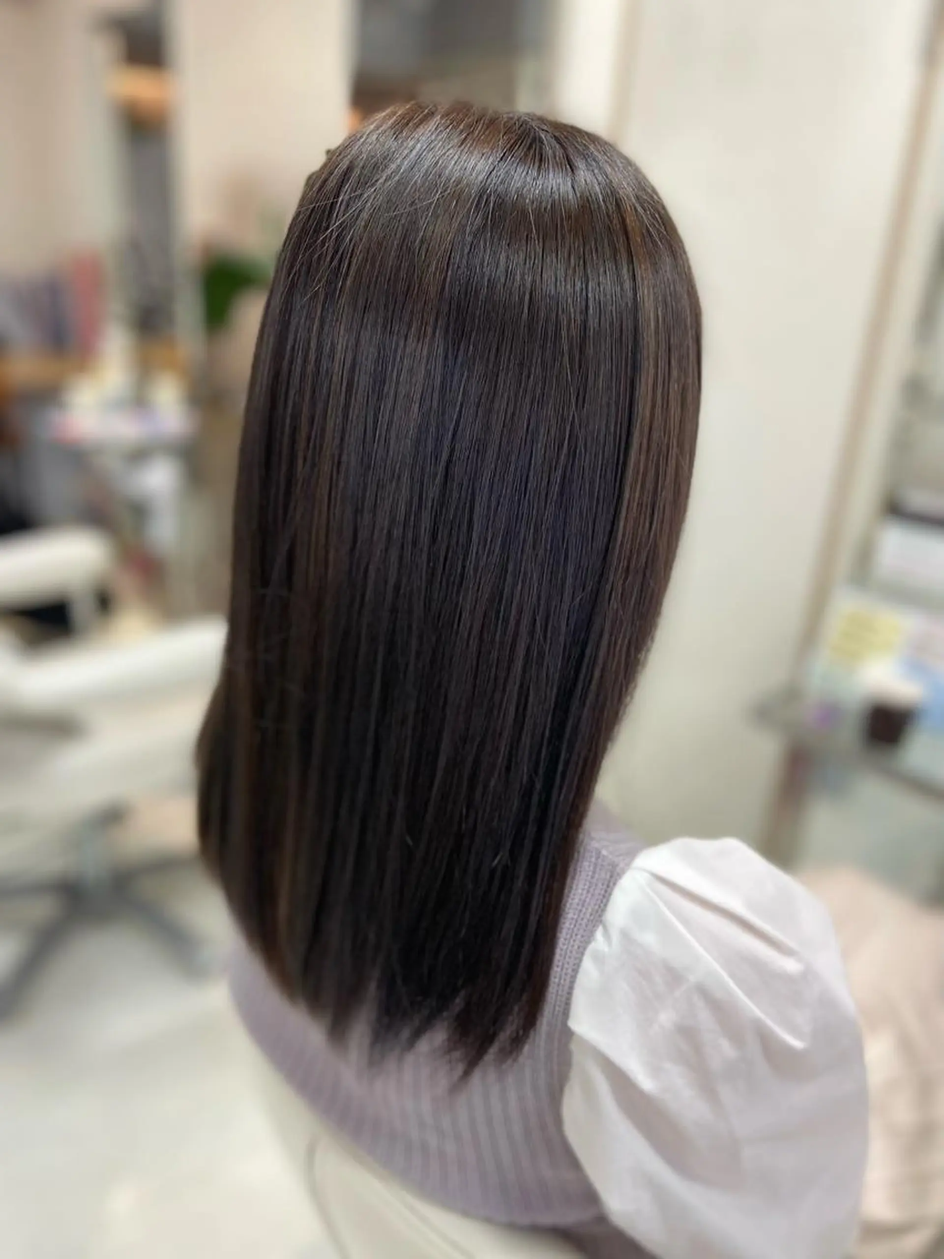 セミロング カラー トリートメント 酸熱トリートメント トリートメント 菊地 美憂のヘアスタイル