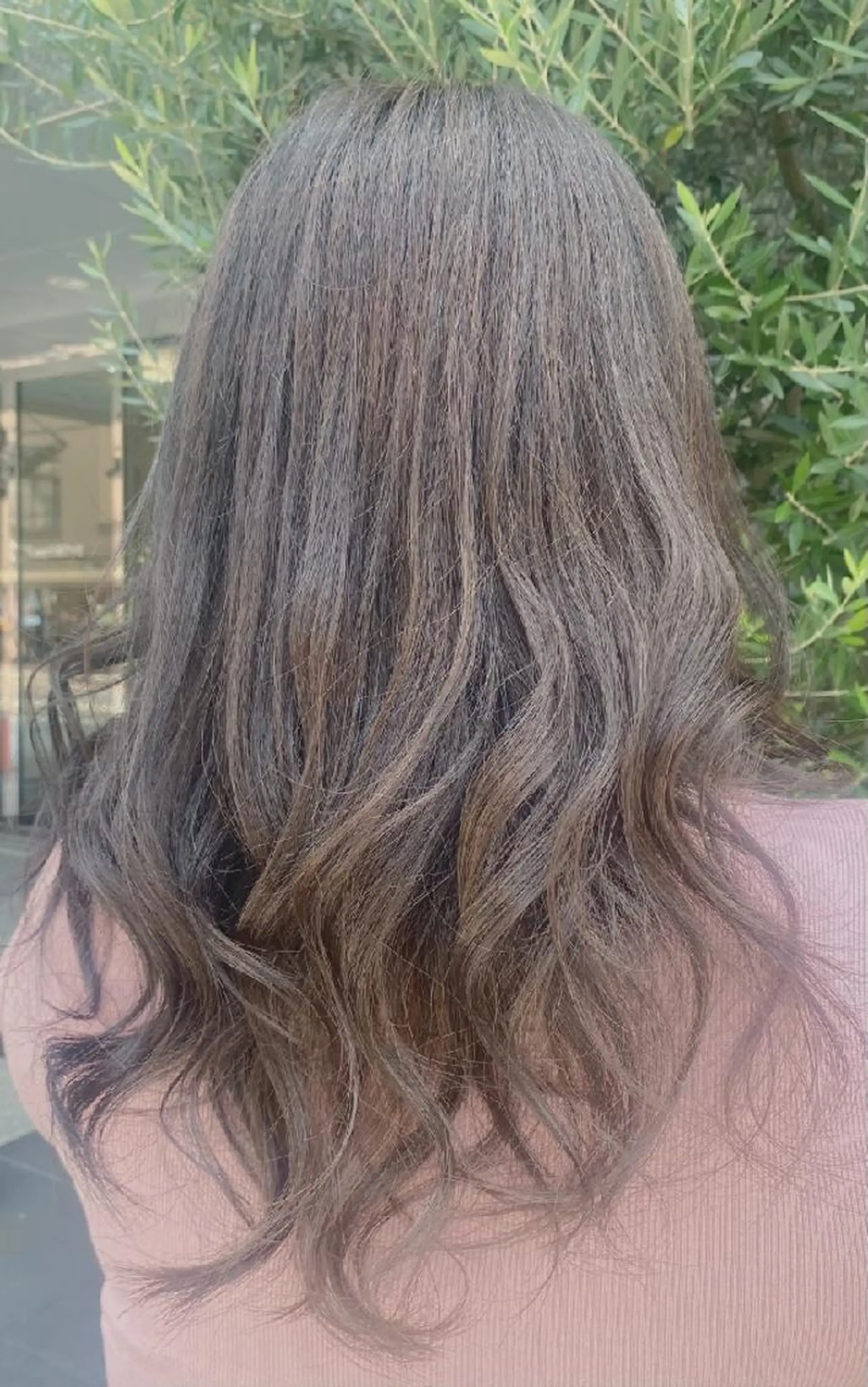 セミロング アッシュ はらだ ともこ☺︎のヘアスタイル