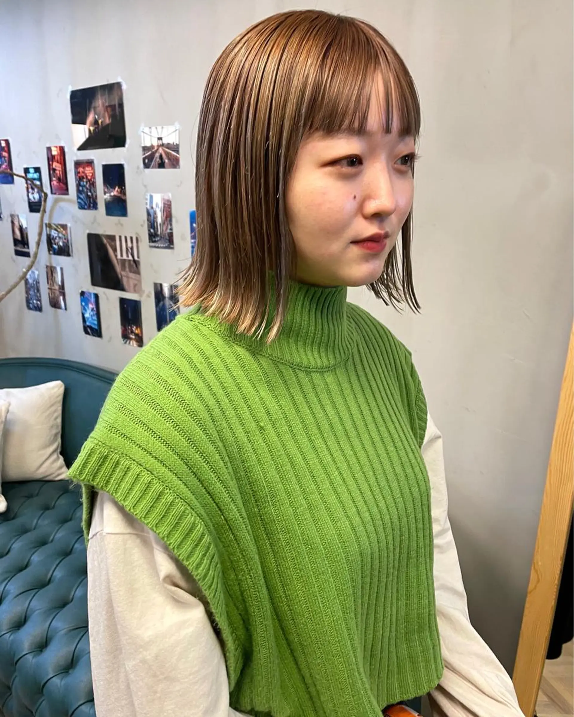 ミディアム カラー パーマ ヘアアレンジ メンズ キッズ ネイル マツエク・マツパ アイブロウ カット ヘアカラー トリートメント tatsumi/ボブ ウルフ/レイヤーのヘアスタイル