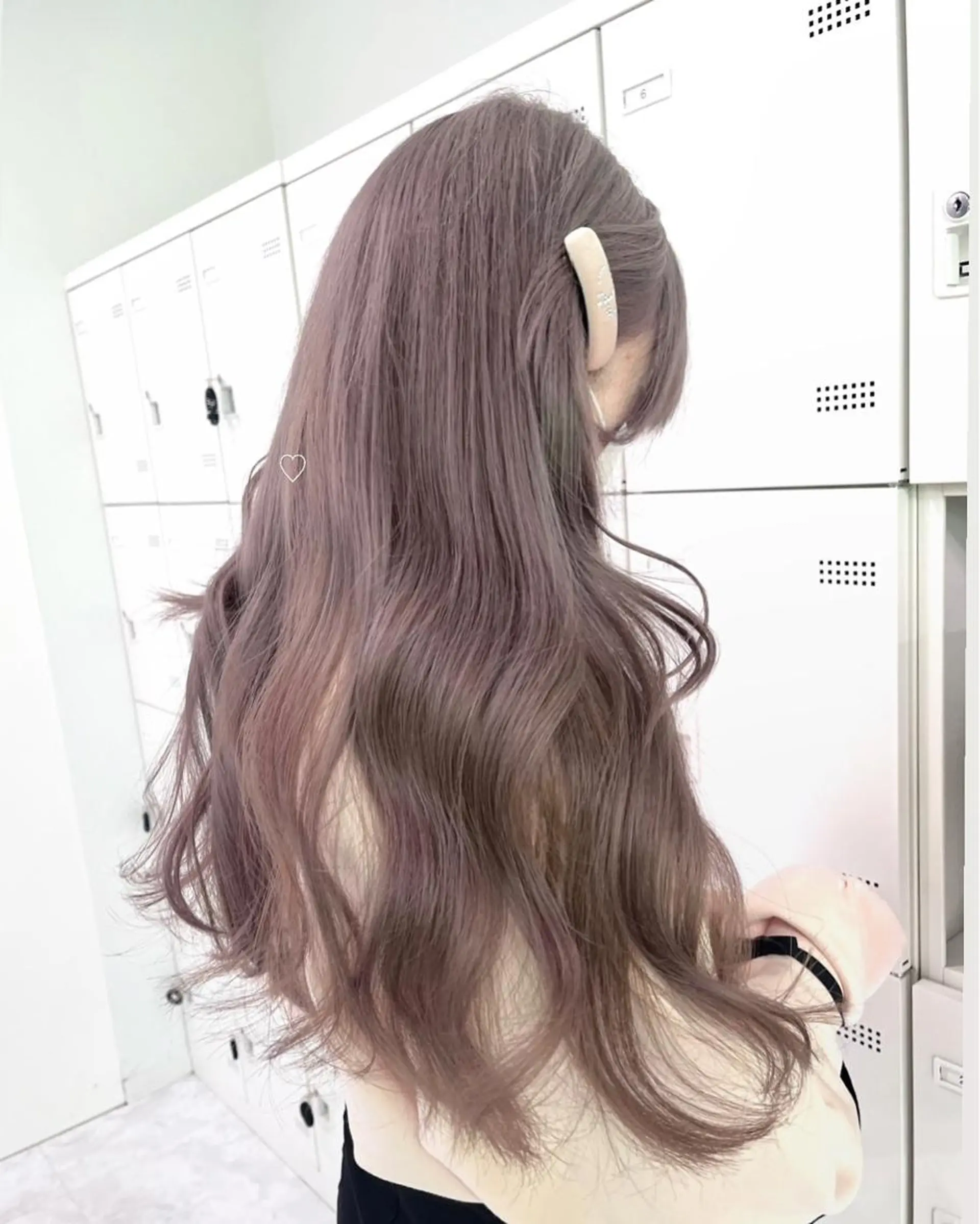 ロング ヘアカラー トリートメント ヘアセット RIKO👼🏻💓 韓国ガーリーのヘアスタイル