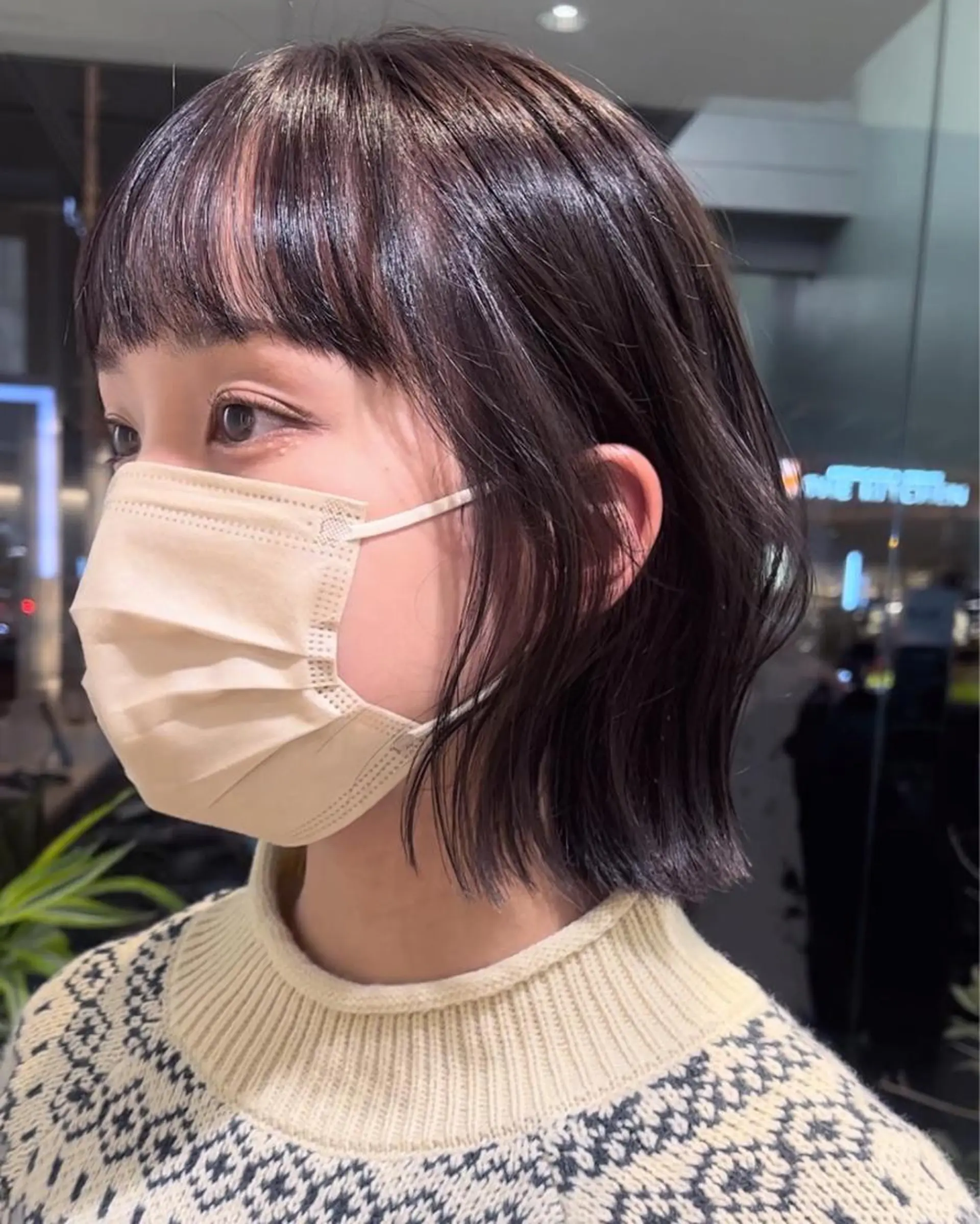 ミディアム 村松 萌のヘアスタイル