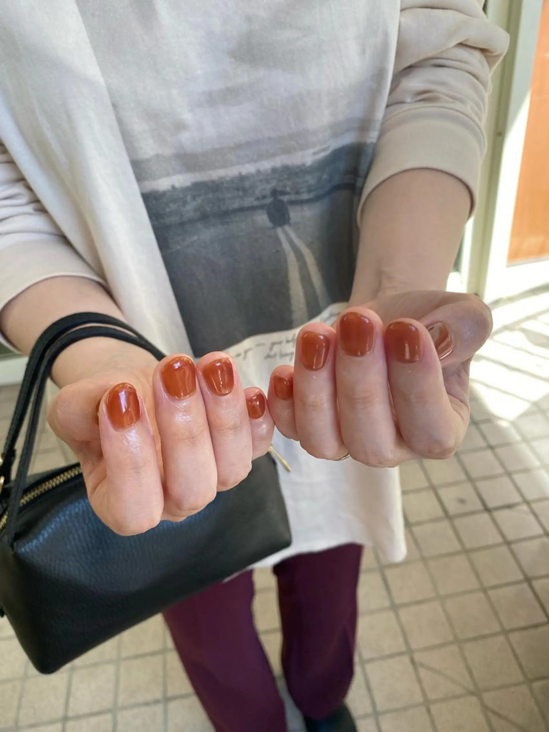 ネイル 持ち込み ワンカラーネイル ハンドネイル nable.所属・栗林 実莉のネイルデザイン