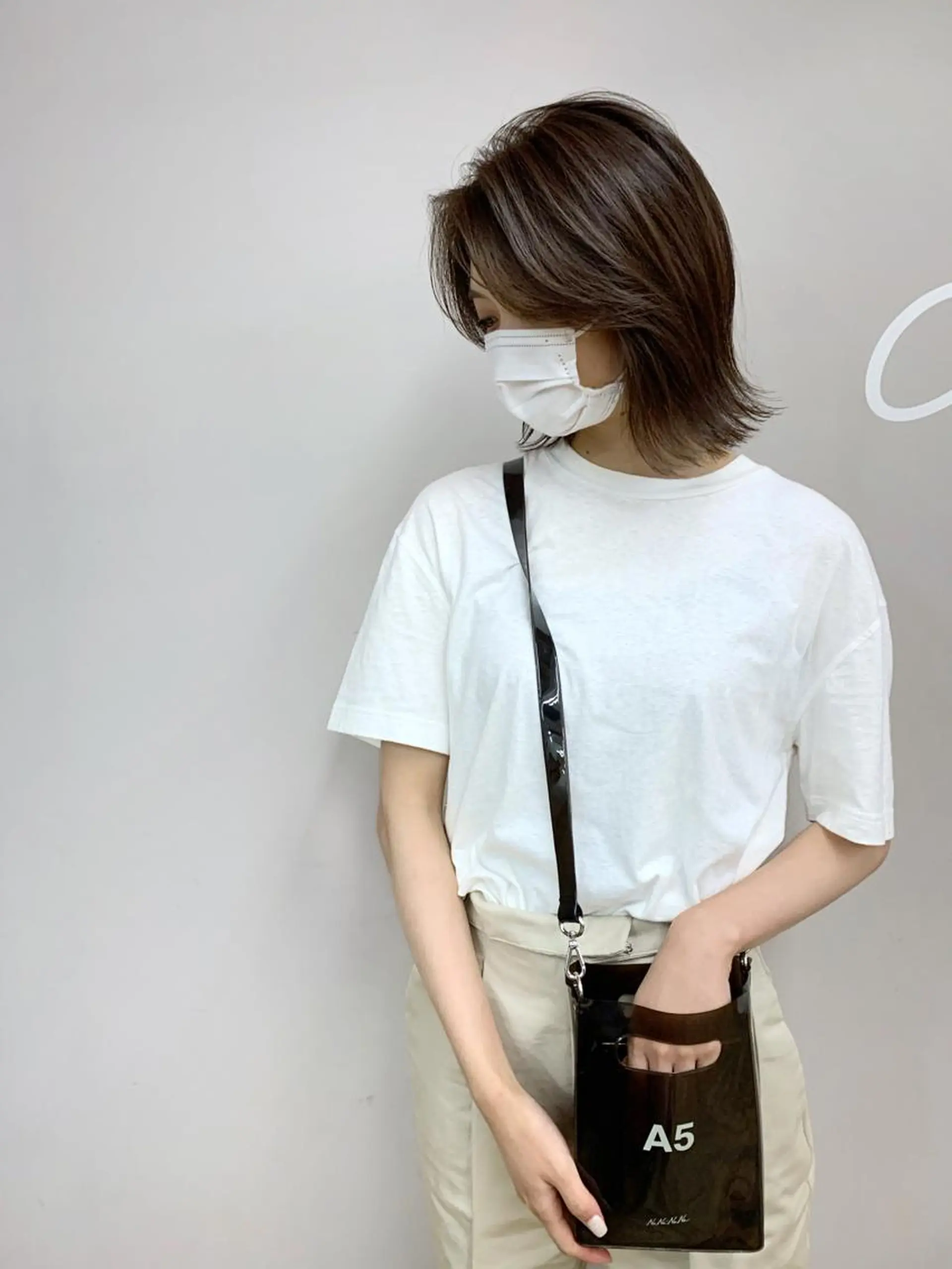 ミディアム カラー ボブレイヤー ブラウンカラー ボブ レイヤーカット カット ヘアカラー トリートメント パーマ/ボブ/ 神戸/豊浦翔太のヘアスタイル