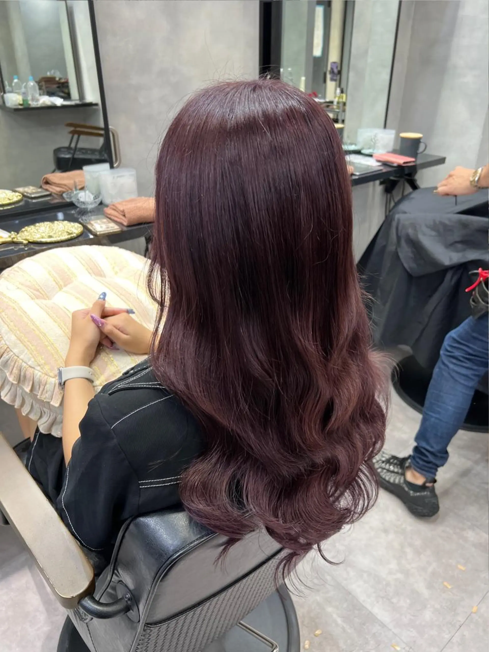 ロング カラー ヘアアレンジ シールエクステ アディクシーカラー アッシュ バレイヤージュ ベージュカラー ar+ ❤︎ maiのヘアスタイル