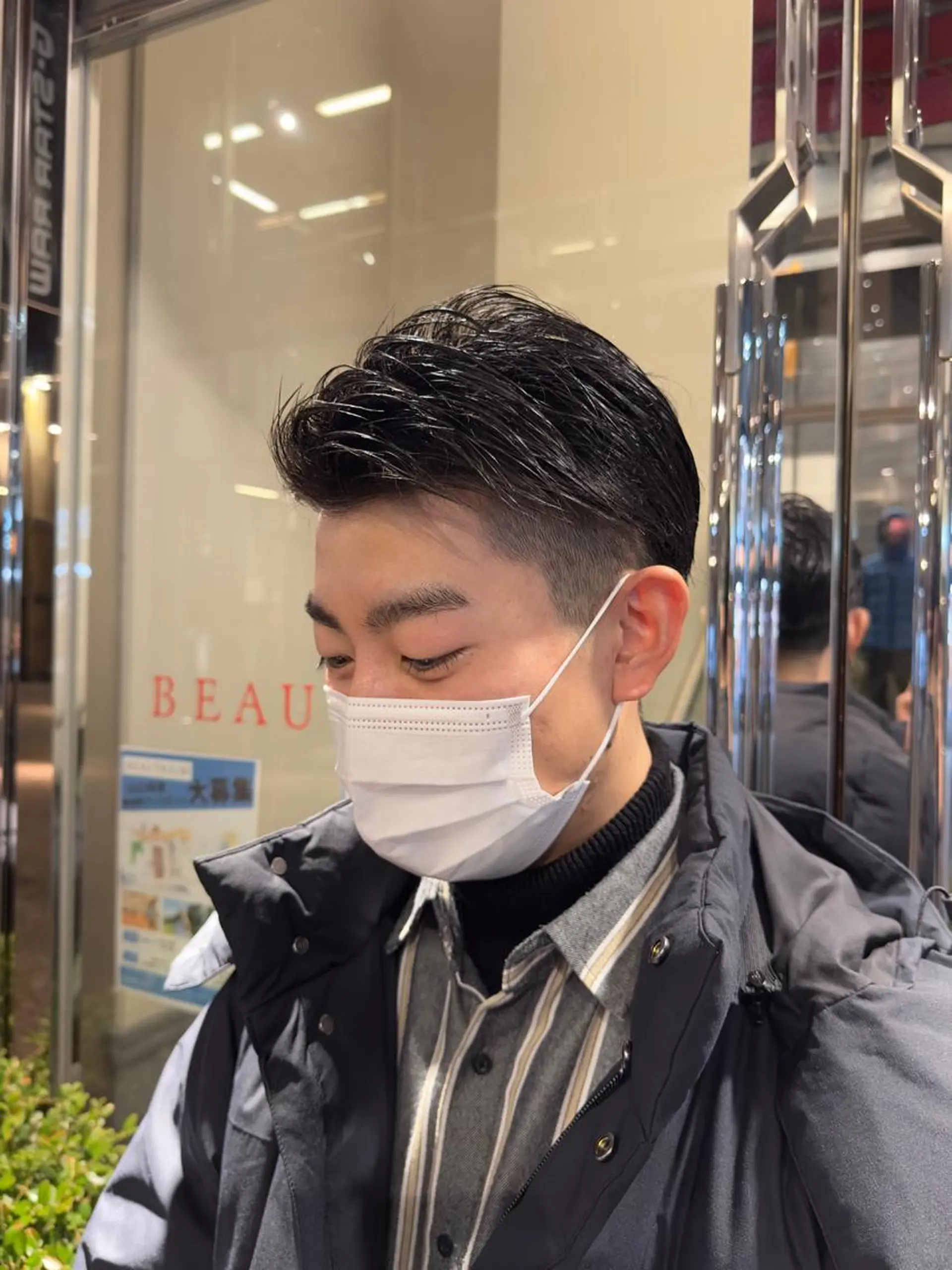 メンズ Savoir GRANMASH【サヴォア　グランマッシュ】所属・ショート/レイヤー/ 透明感/グレージュのヘアスタイル