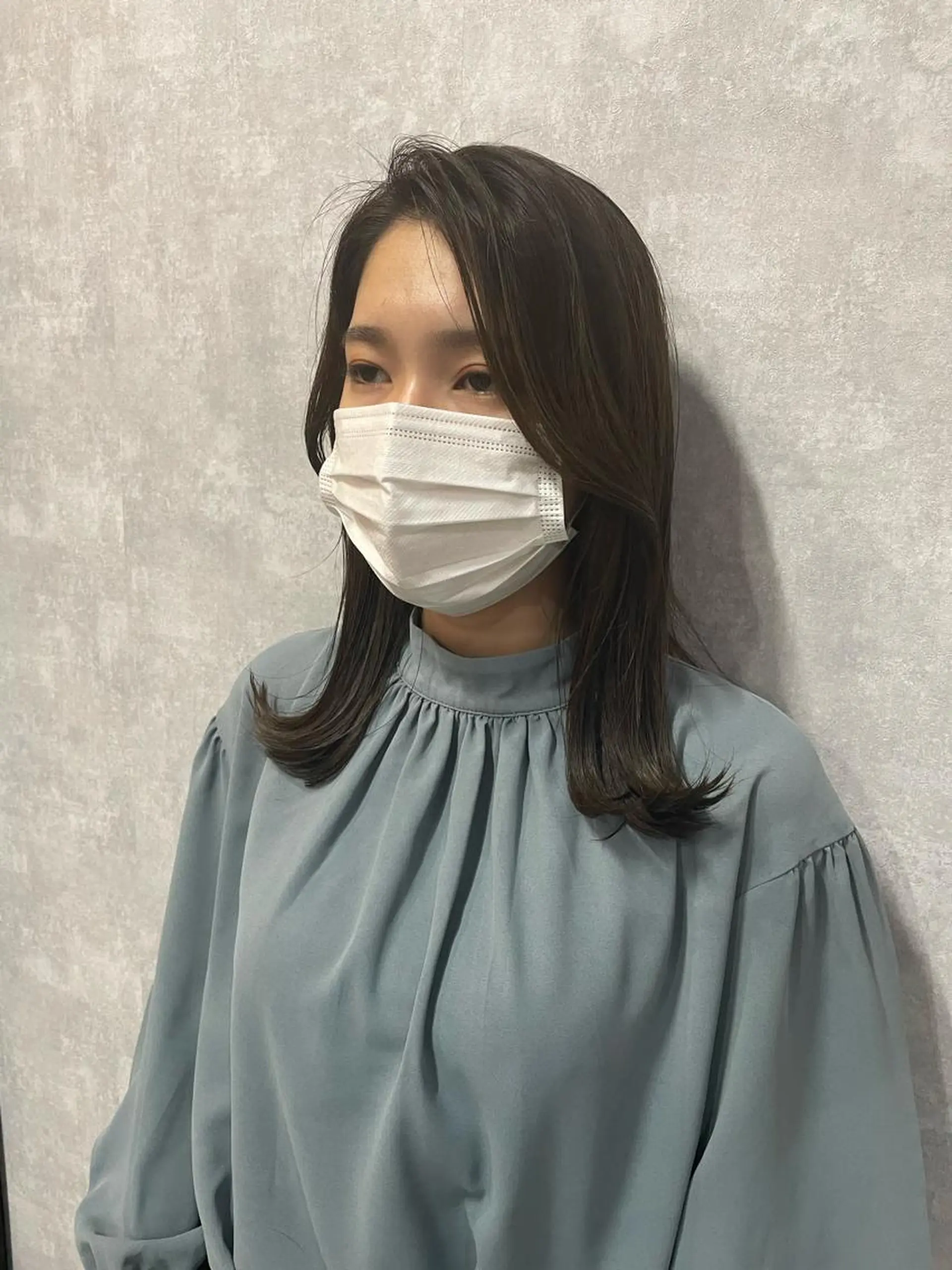 ミディアム 切りっぱなしボブ ショートボブ ミディアムパーマ アッシュ ボブ C’LD hair  produce /シールドヘア所属・モテ髪/ボブ/ショー ト/アダチフウトのヘアスタイル