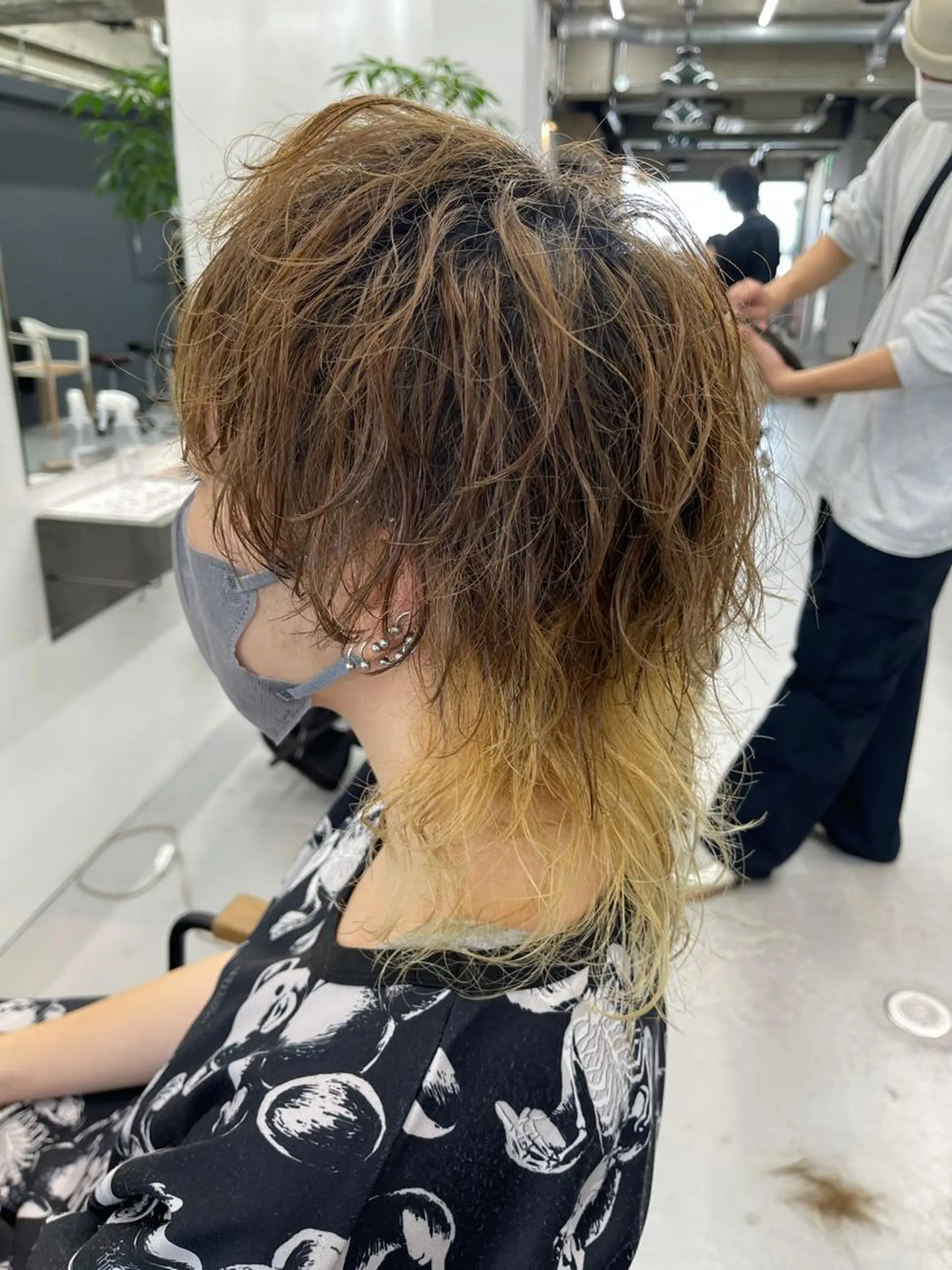 カラー メンズ ダブルカラー カット ヘアカラー 森本裕/オーナー/ スパイラルパーマのヘアスタイル