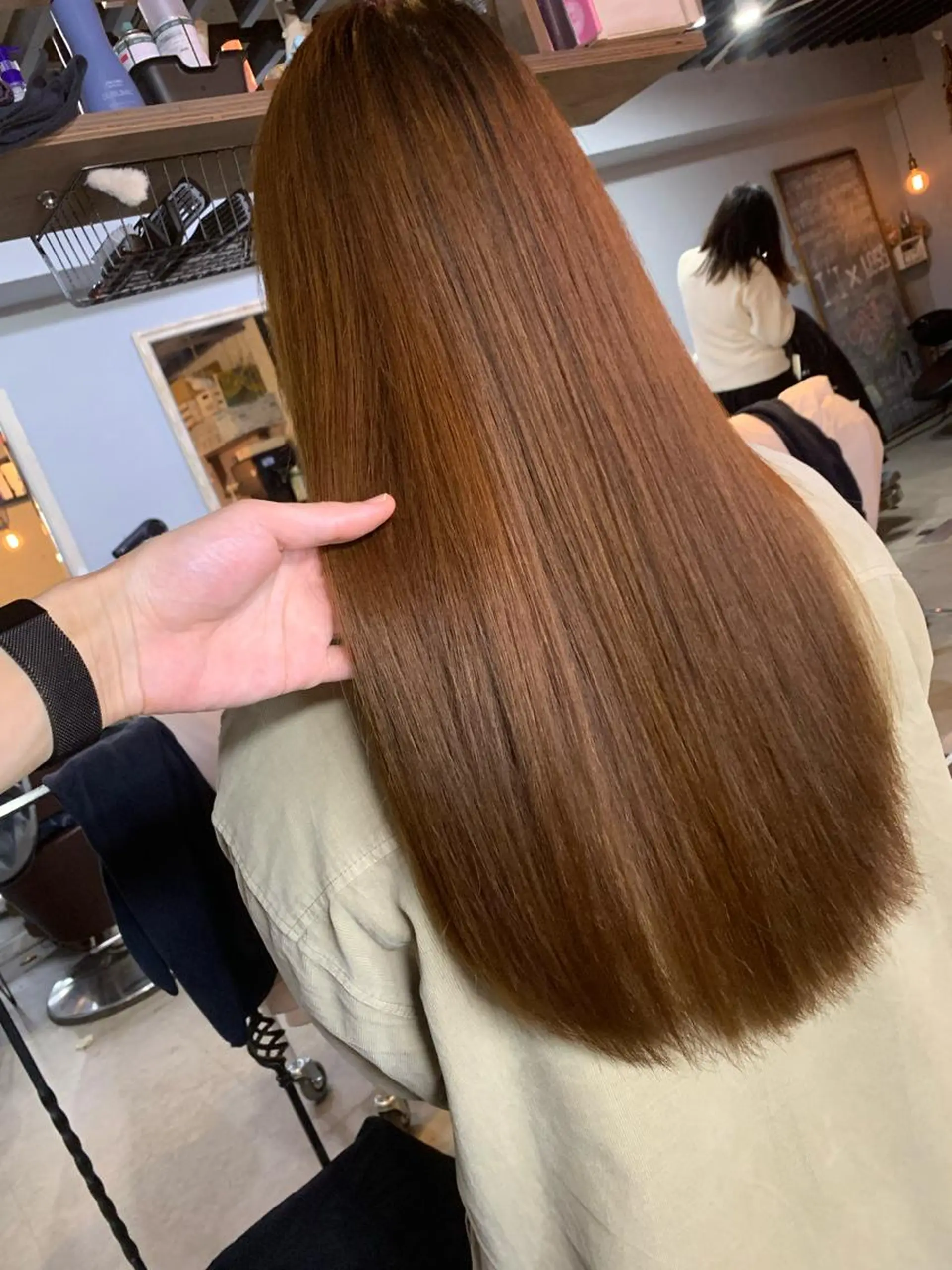 ロング パーマ 縮毛矯正 トリートメント アブアイ所属・艶髪・酸性ストレート フリツのヘアスタイル