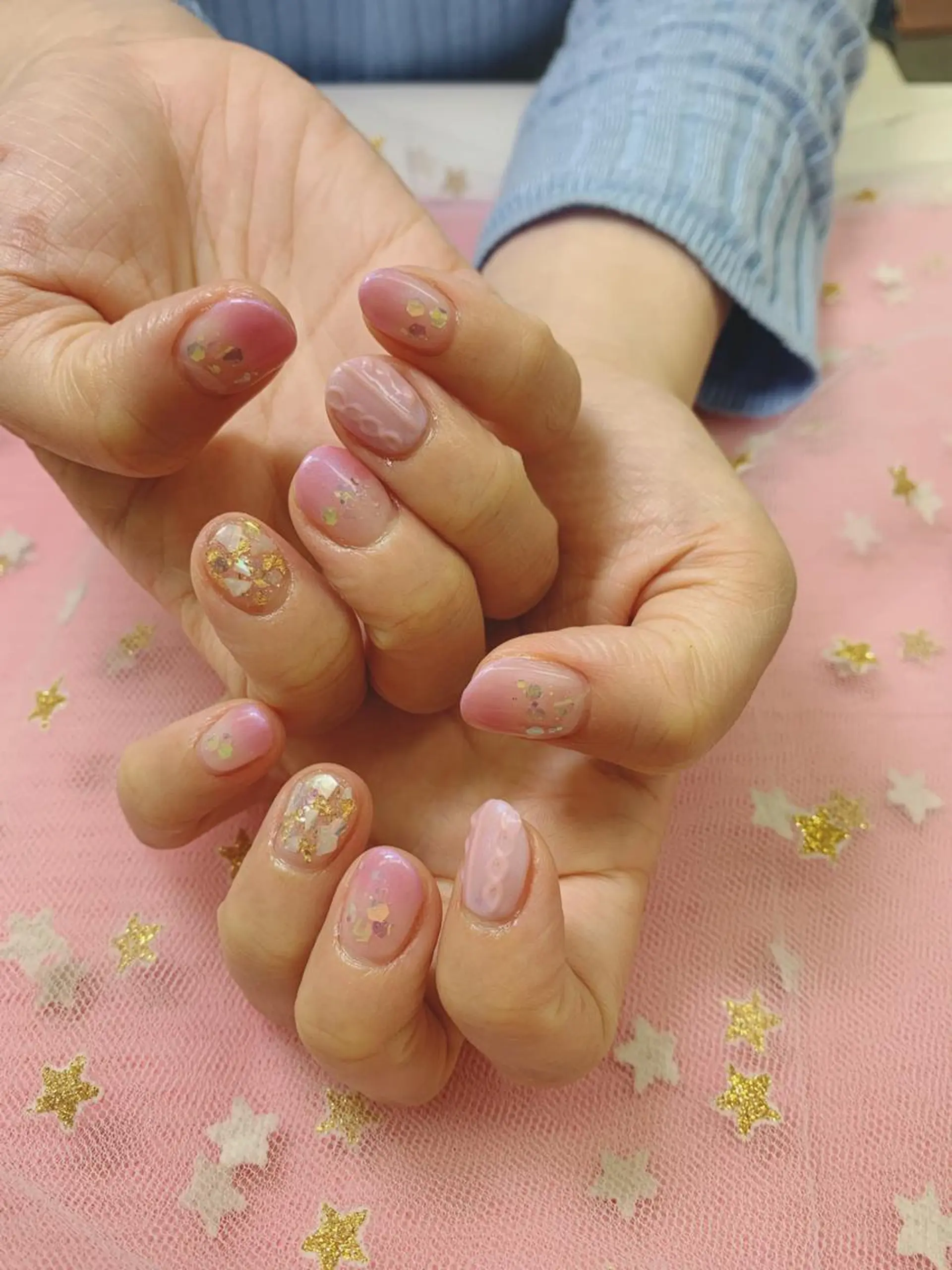 ネイル ハンドネイル 🦋ネイルサロン ブラン🌈ゆりのネイルデザイン