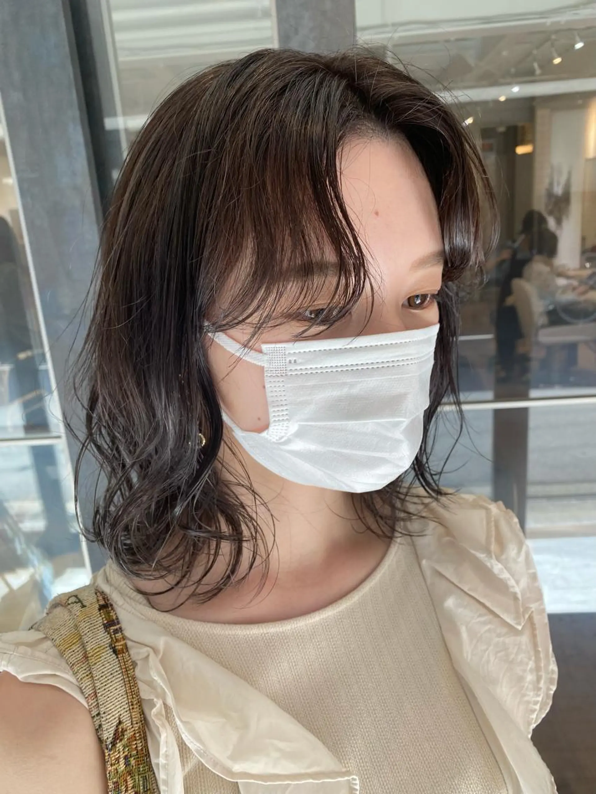 ミディアム カラー カット ヘアカラー トリートメント newi 京橋 【yuuki】のヘアスタイル