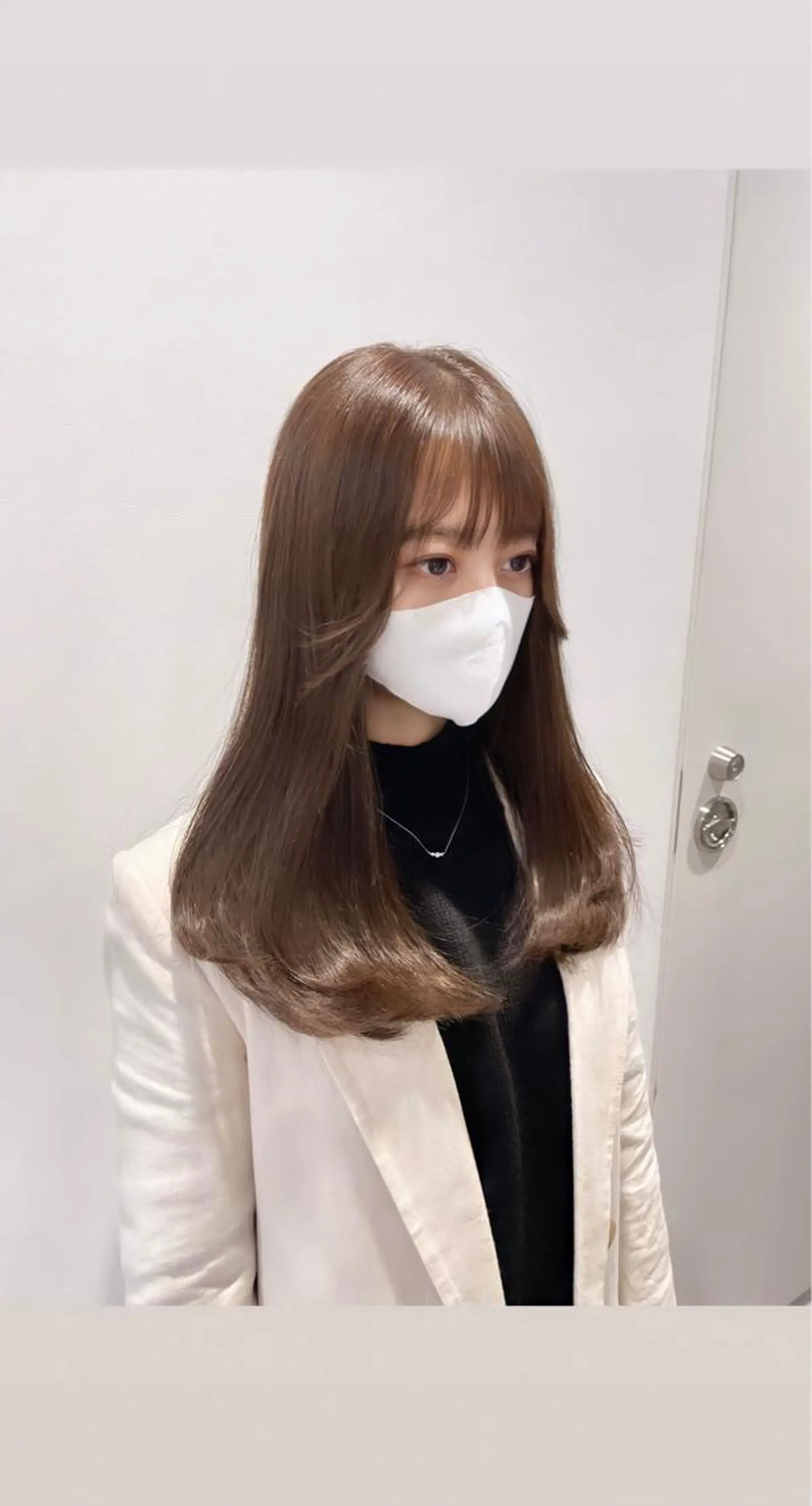 セミロング カット 縮毛矯正 トリートメント 銀座／レイヤーカット 🤍内野すみれのヘアスタイル