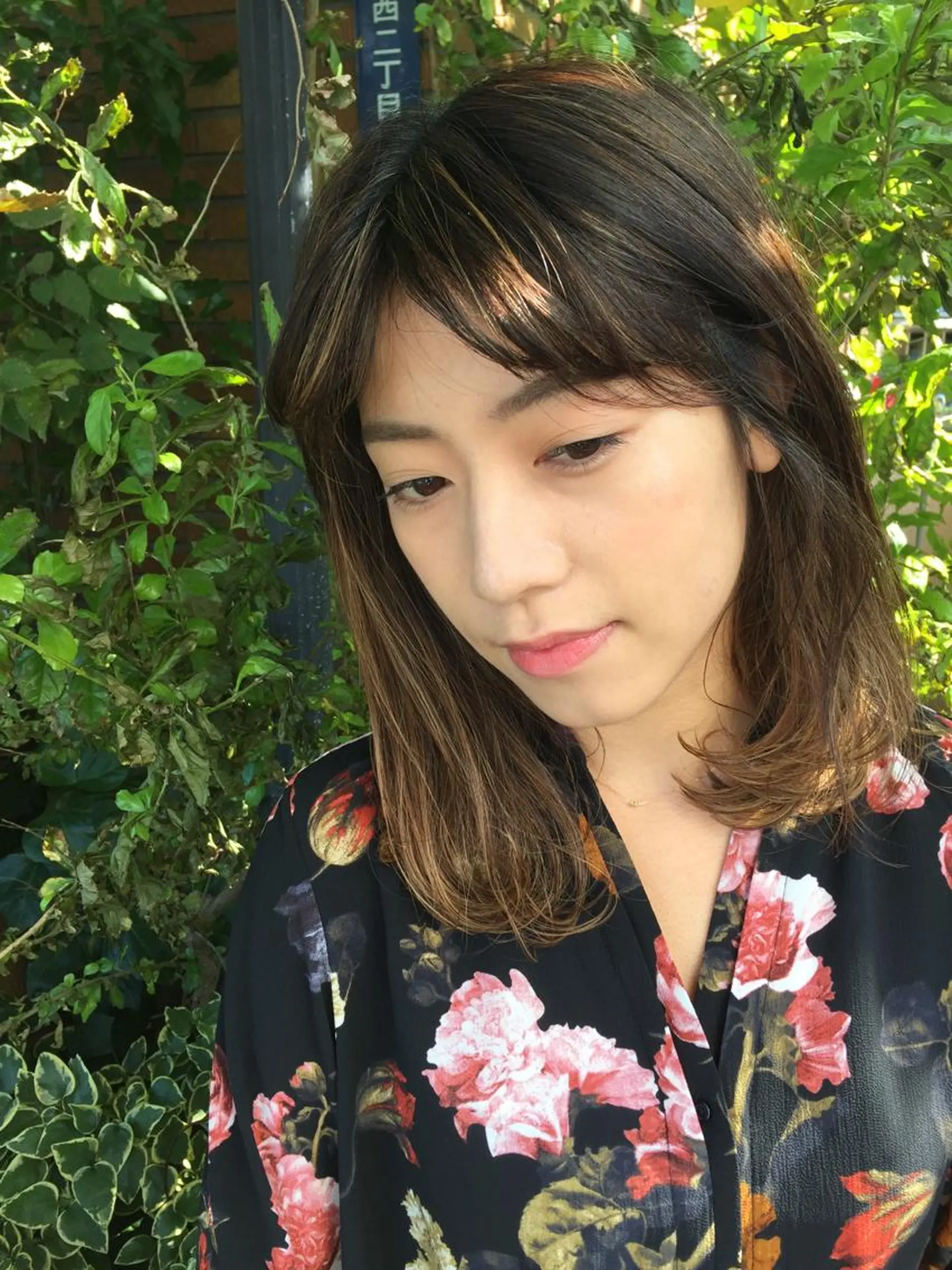 ミディアム 切りっぱなしボブ ミディアムパーマ アッシュ ボブ 外国人風カラー また会いたくなる 美容師【KENTA】のヘアスタイル